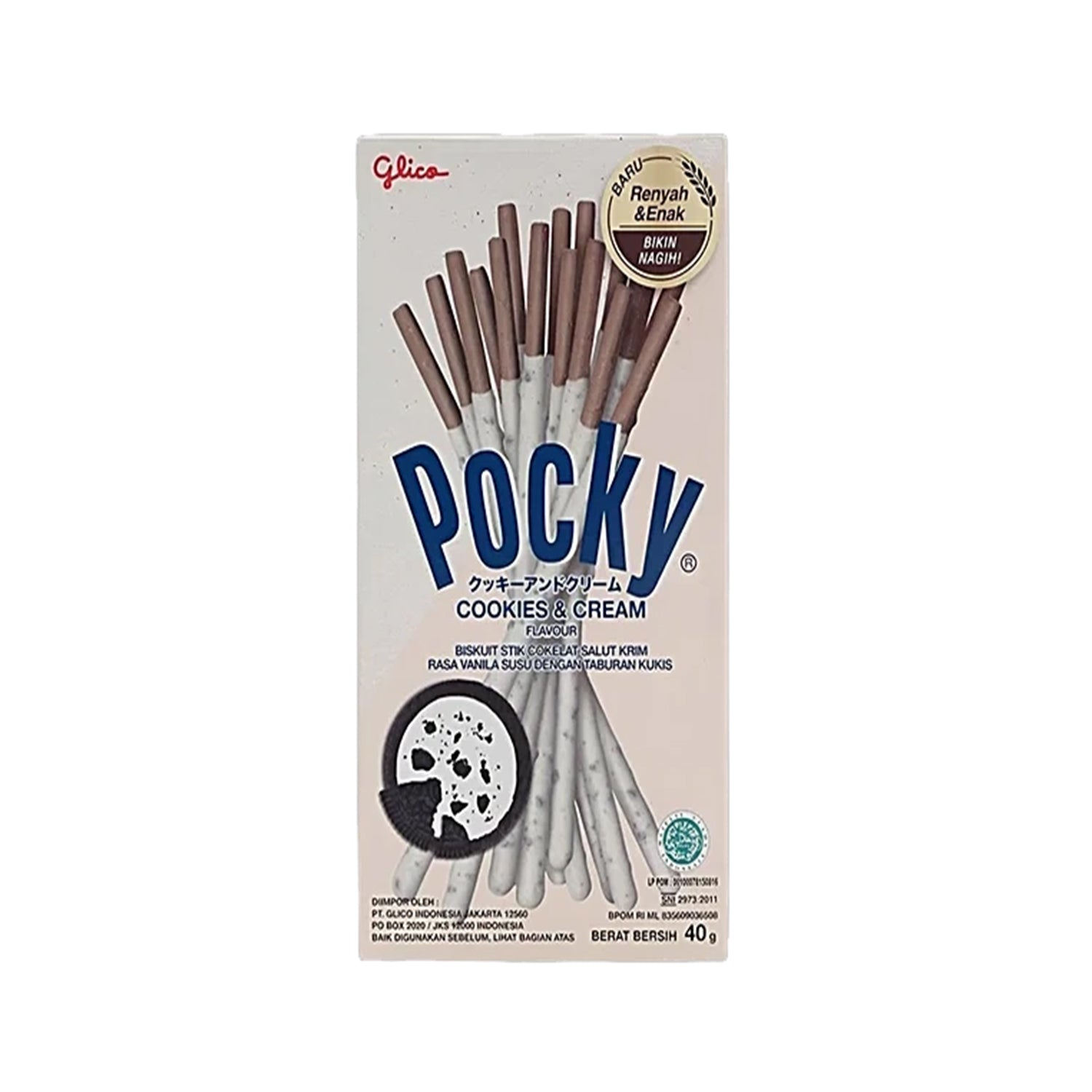 Pocky Cookies & Cream Biscuits Stick 40Gm