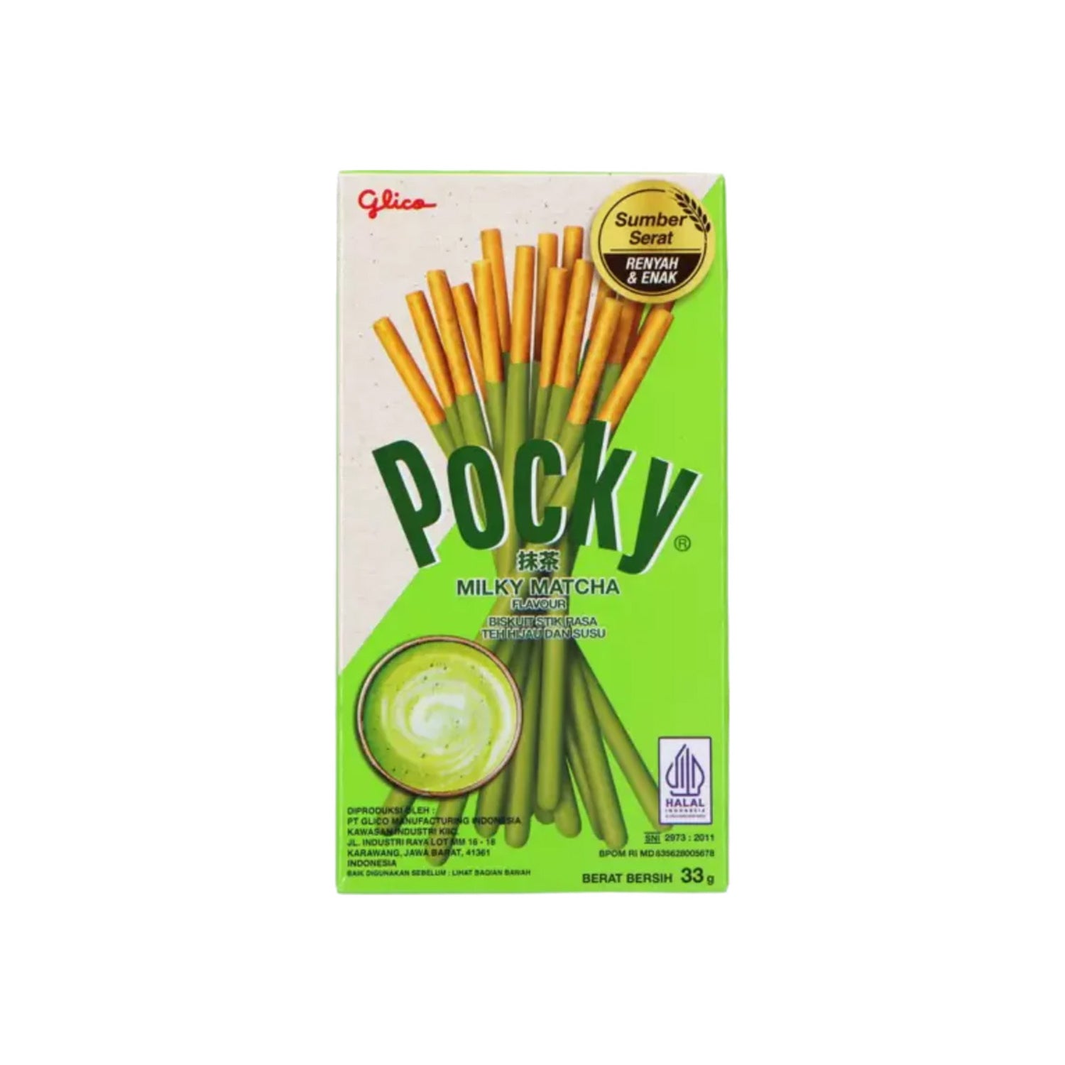 Pocky Matcha Green Tea Sticks 33Gm