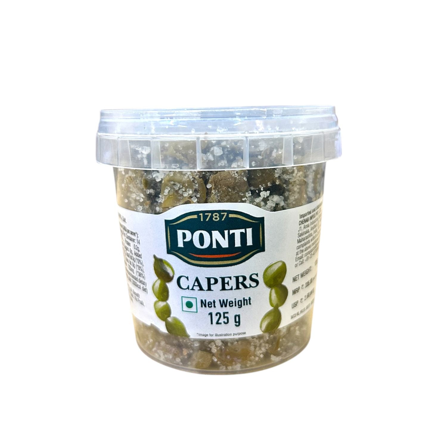 Ponti Capers In Salt 125Gm