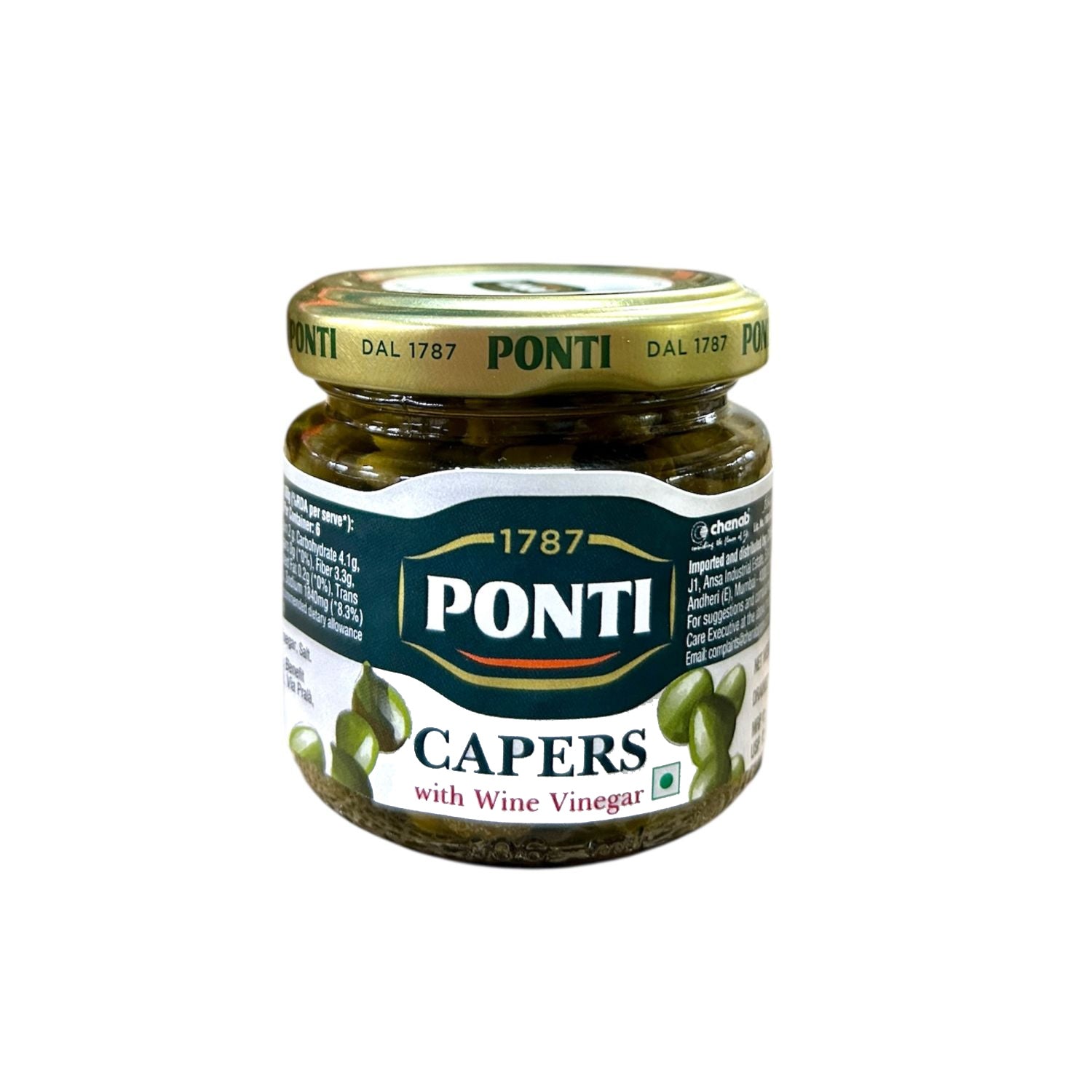 Ponti Capers With Wine Vinegar 95Gm
