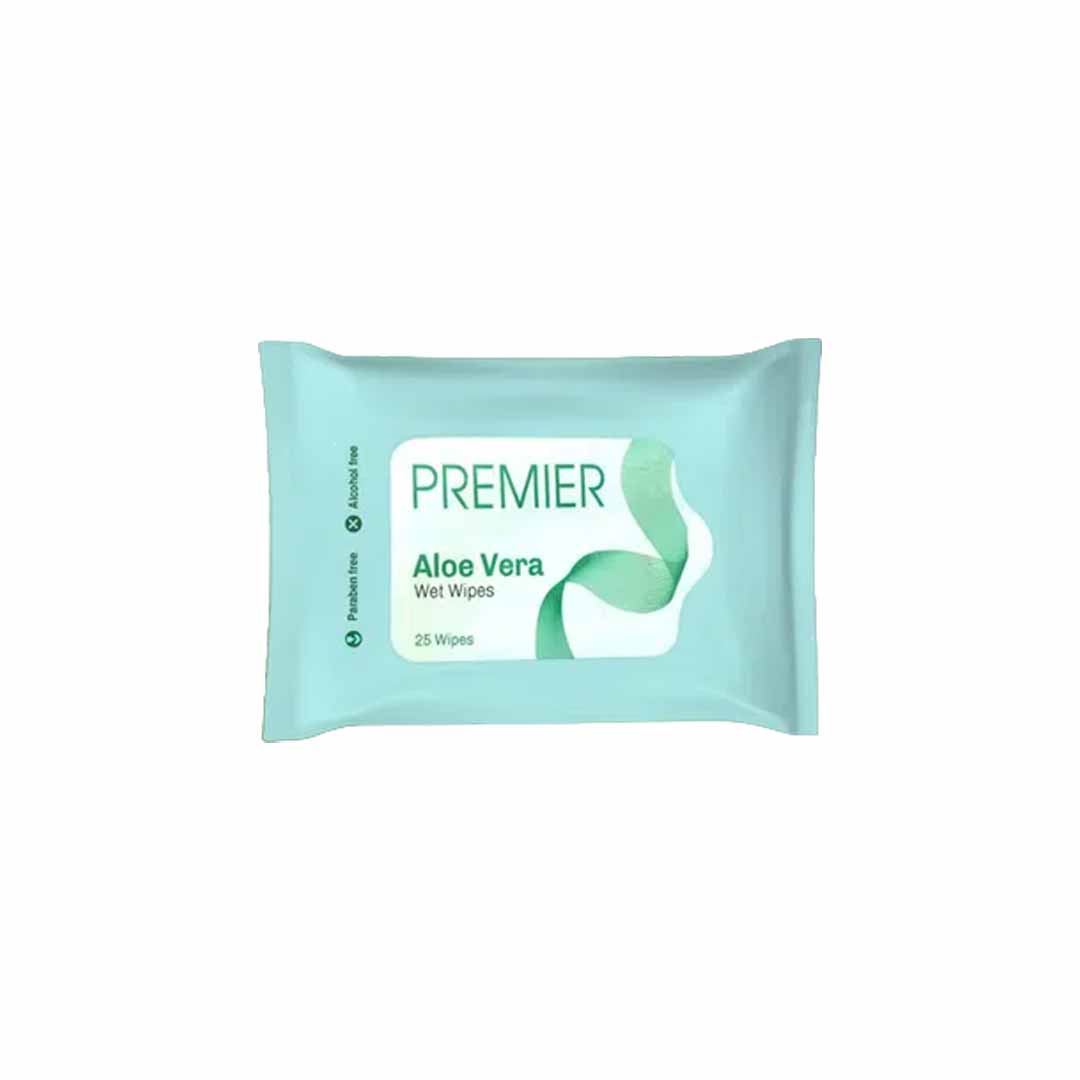 Premier Aloe Vera Wet Wipes 25Pc