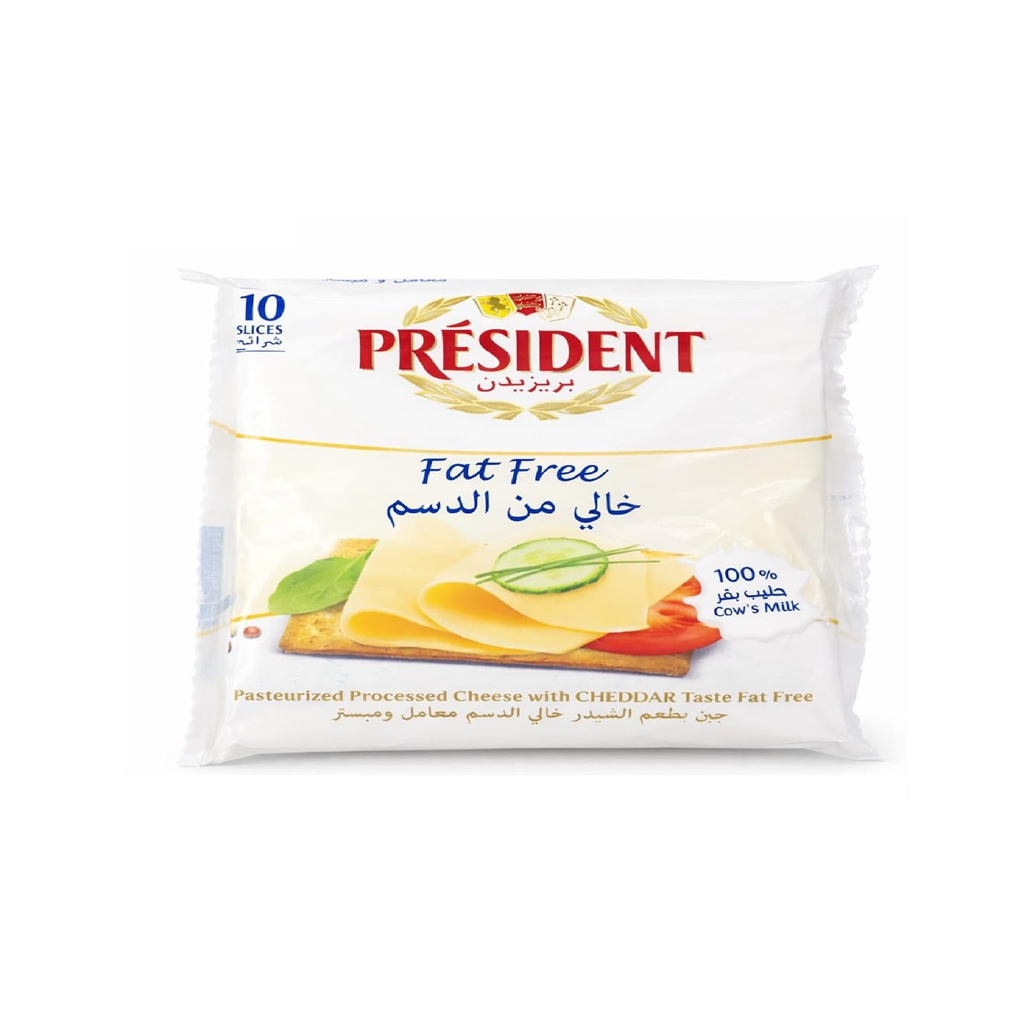 President Fat Free Cheese Slice 200Gm