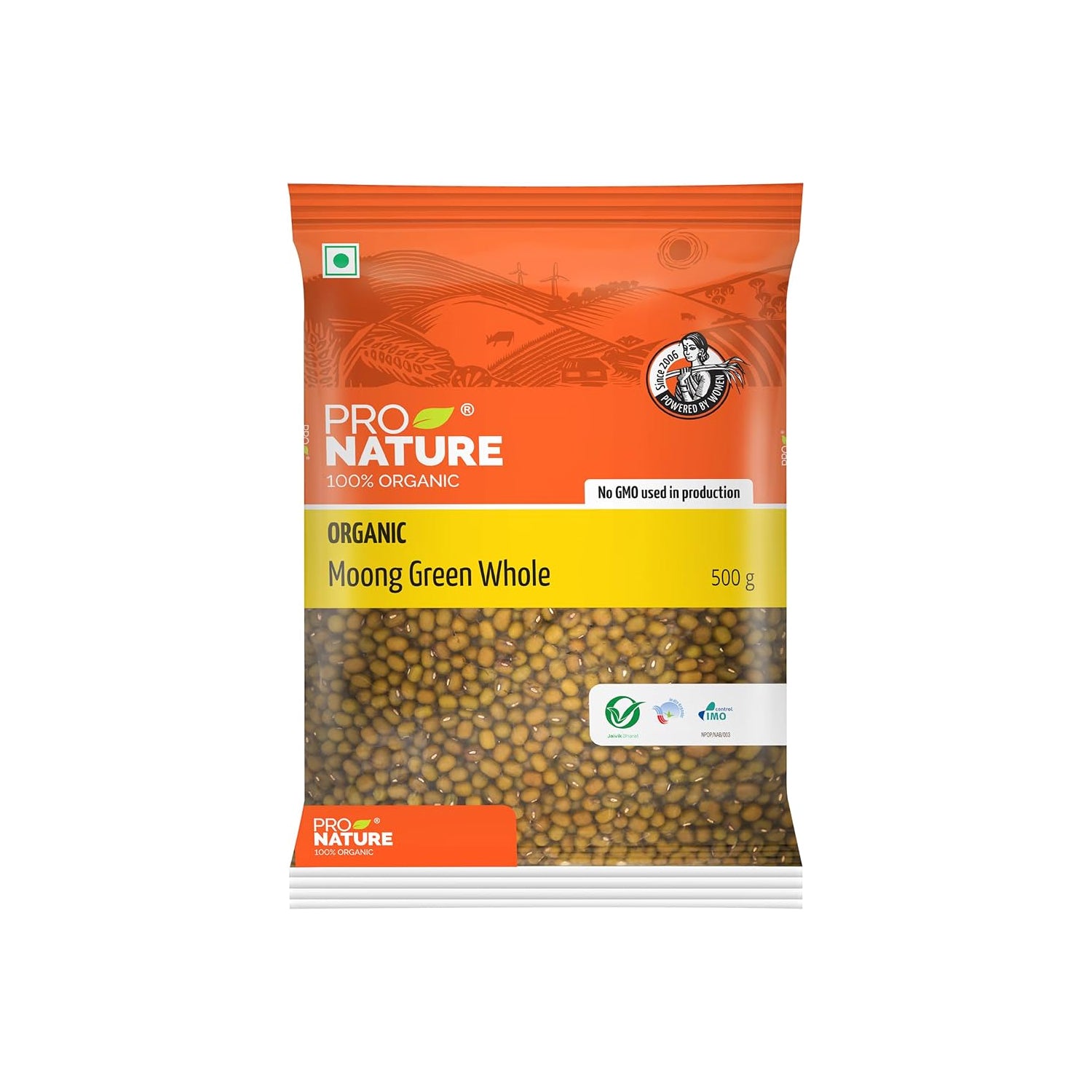 Pro Nature Organic Moong Green Whole 500Gm