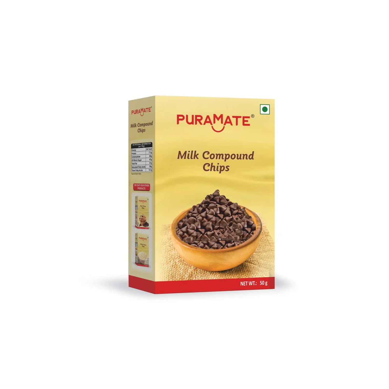 Puramate Milk Compound Chips 50Gm