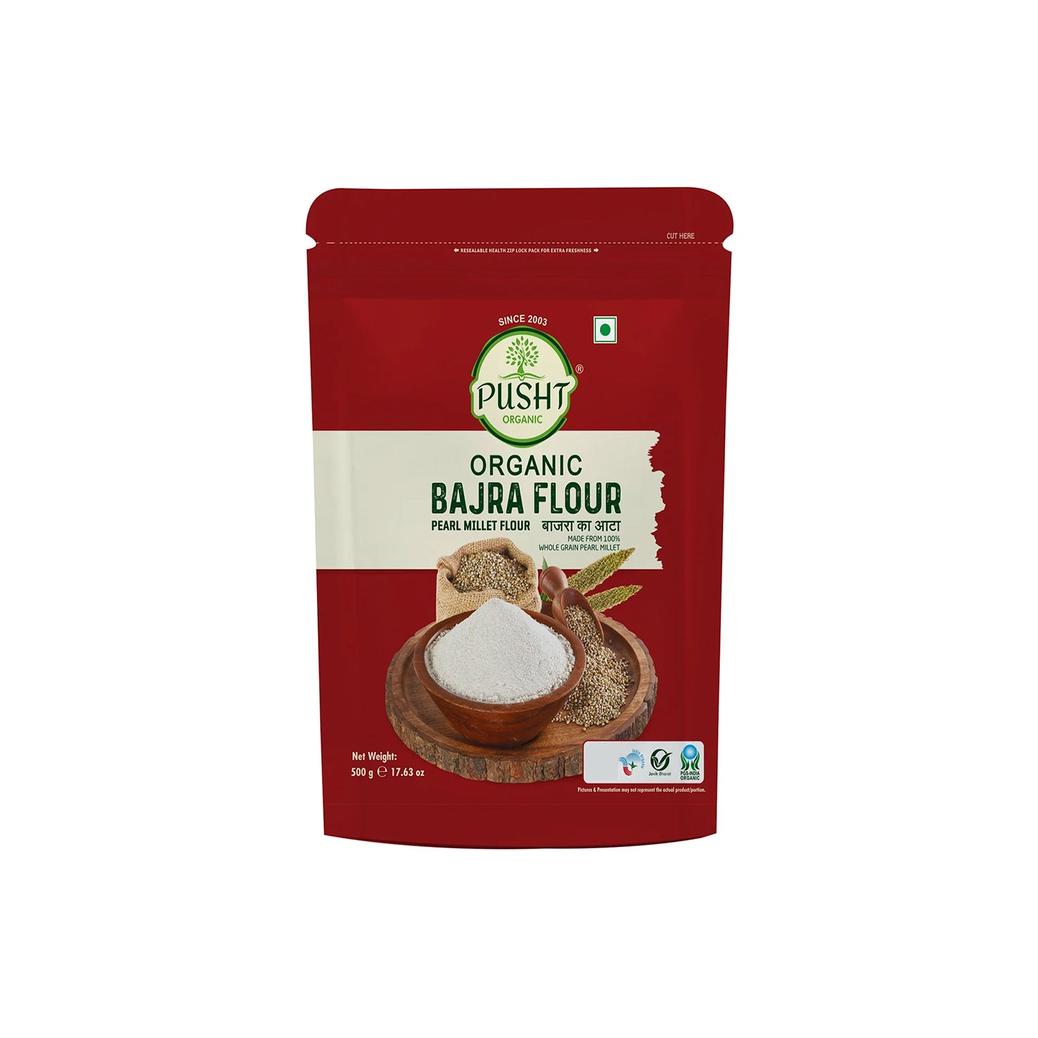 Pusht Org Bajra Flour 500Gm