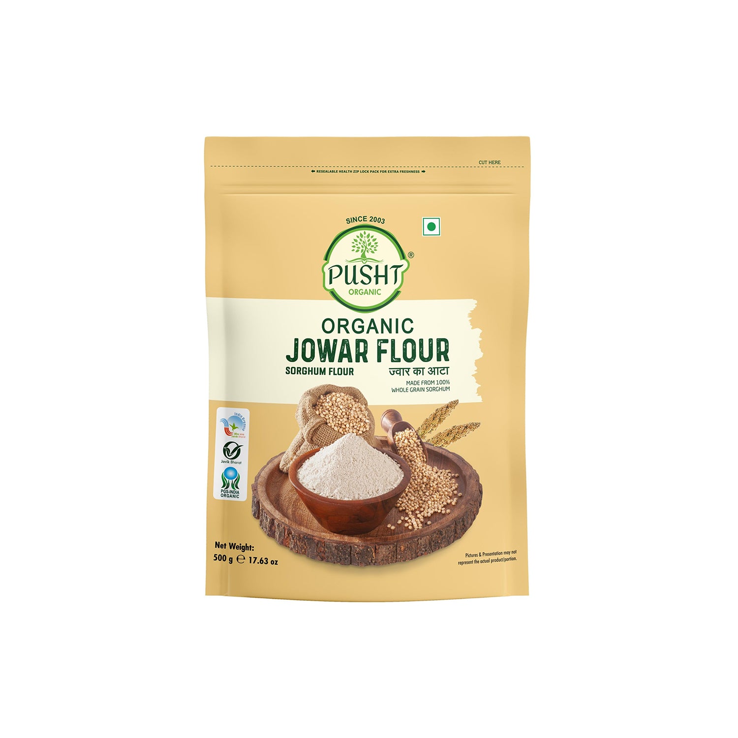 Pusht Org Jowar Flour 500Gm