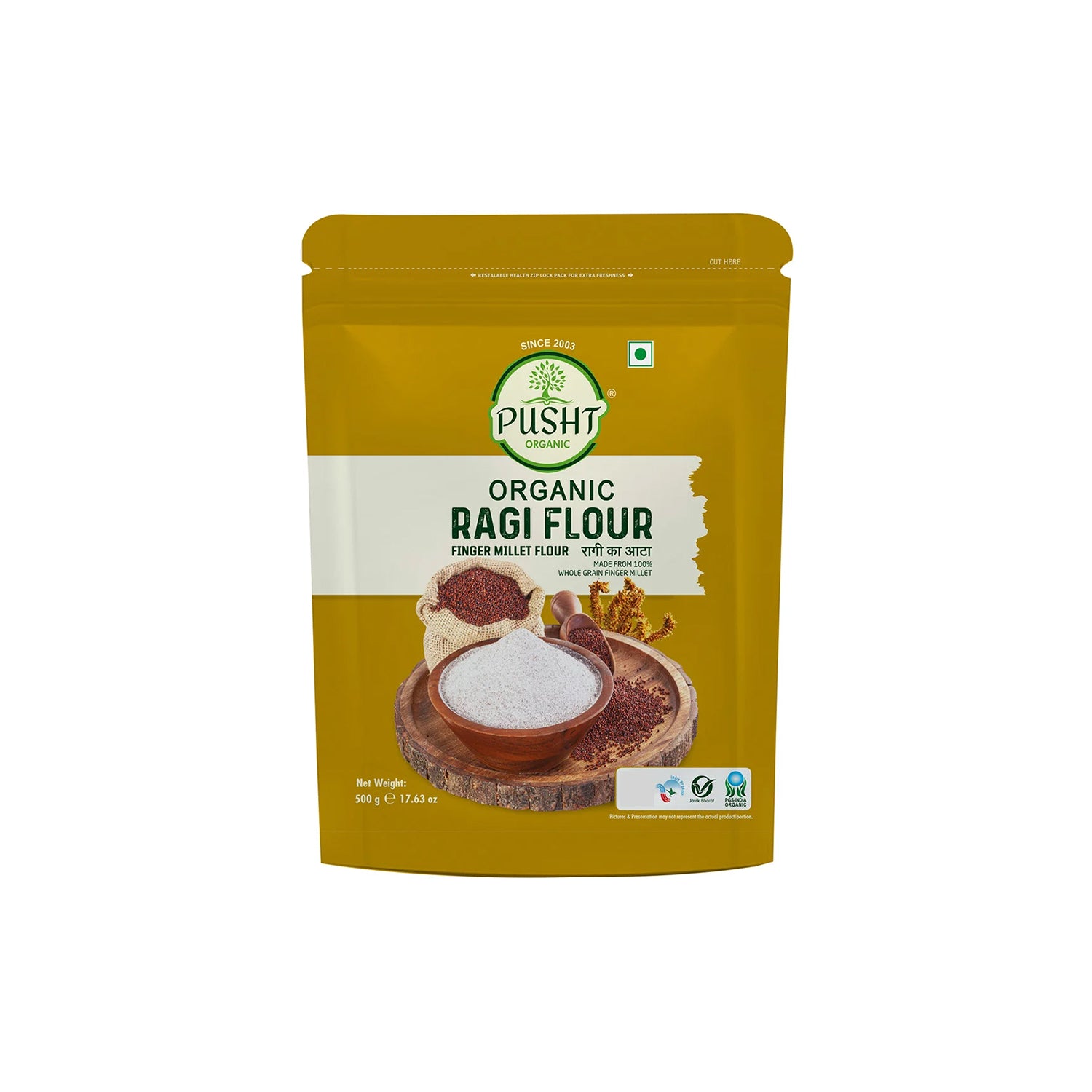 Pusht Org Ragi Flour 500Gm