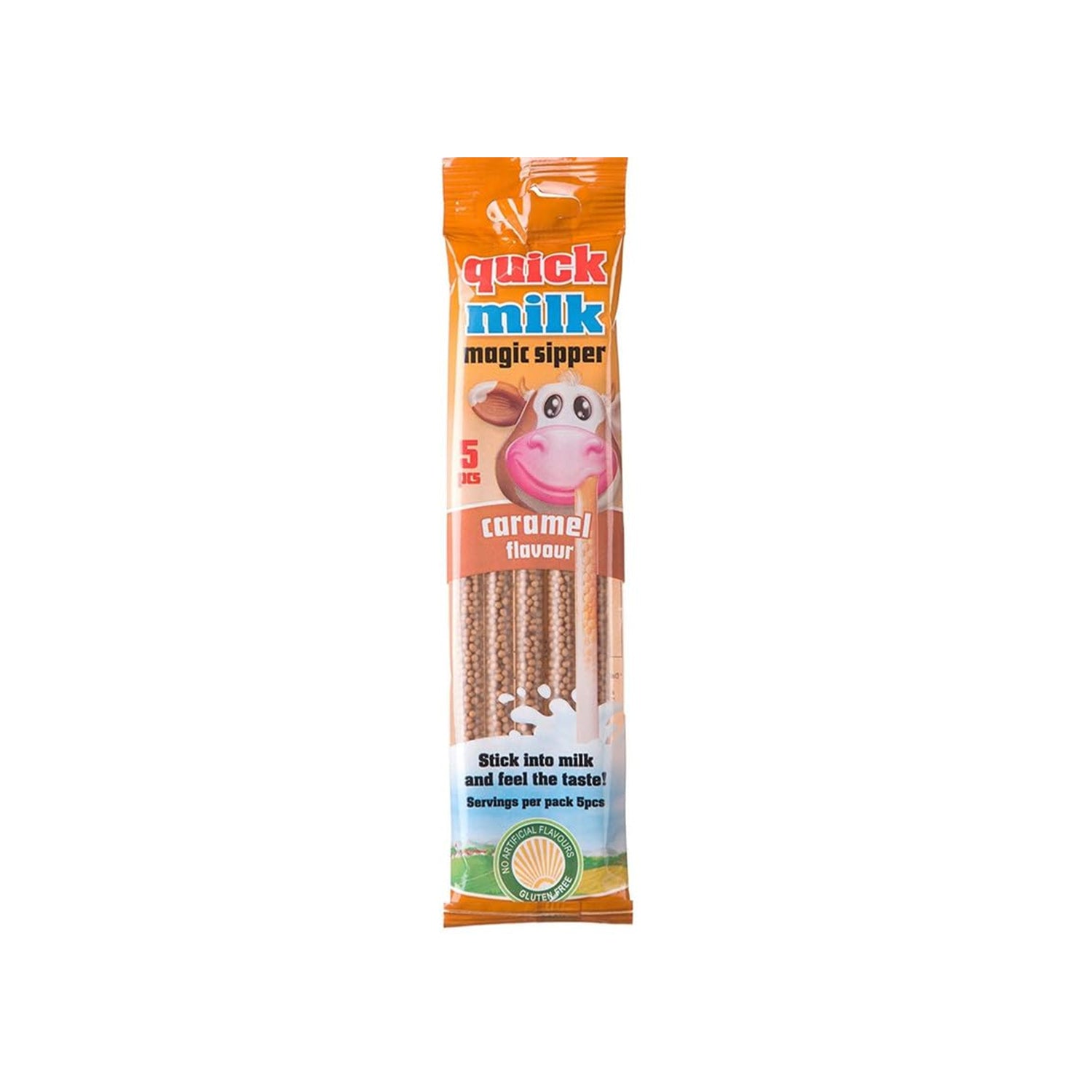 Quick Milk 5 Caramel Choco Straws

 30Gm
