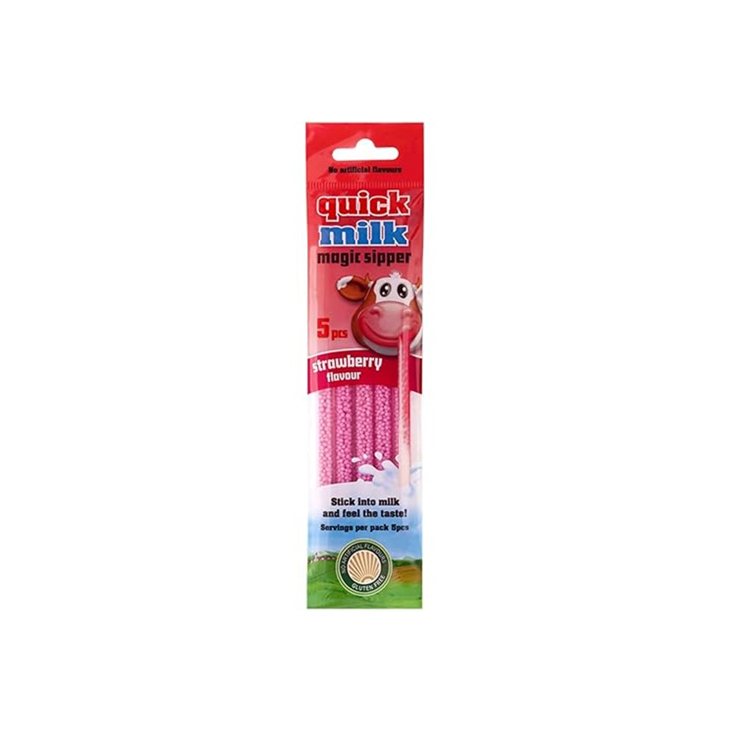 Quick Milk 5 Strawberry Straws

 30Gm