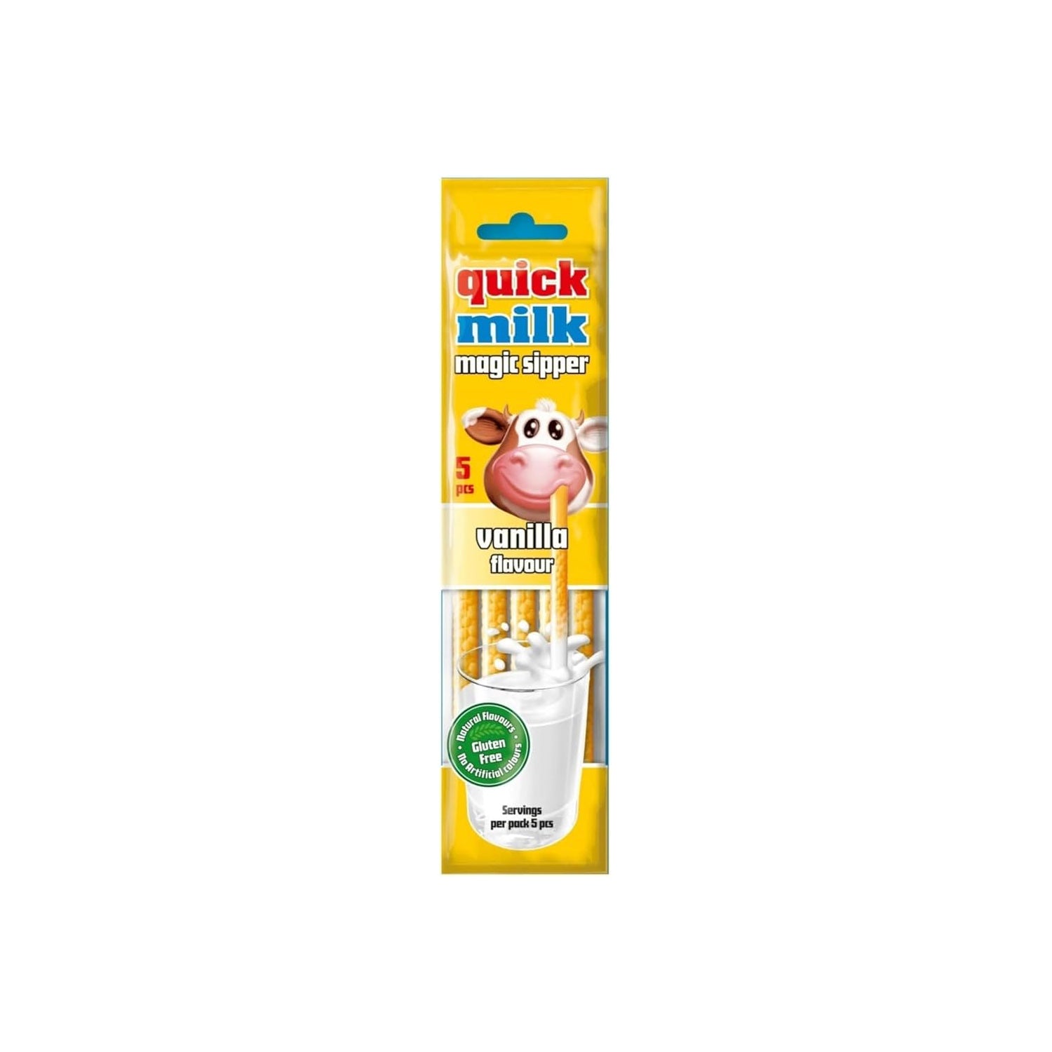 Quick Milk 5 Vanilla Straws

 30Gm