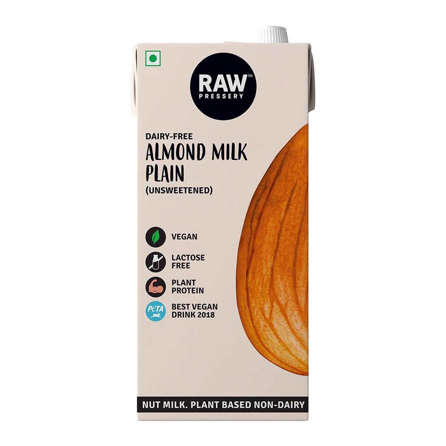 Raw Pressery Almond Milk Unsweetened 1L