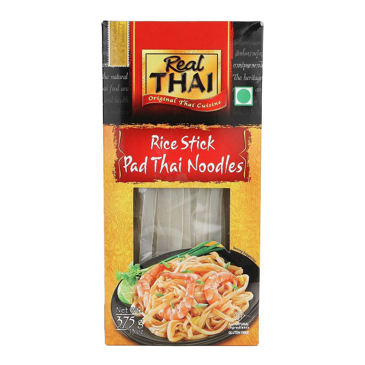 Real Thai Rice Stick Pad Thai Noodle 375Gm