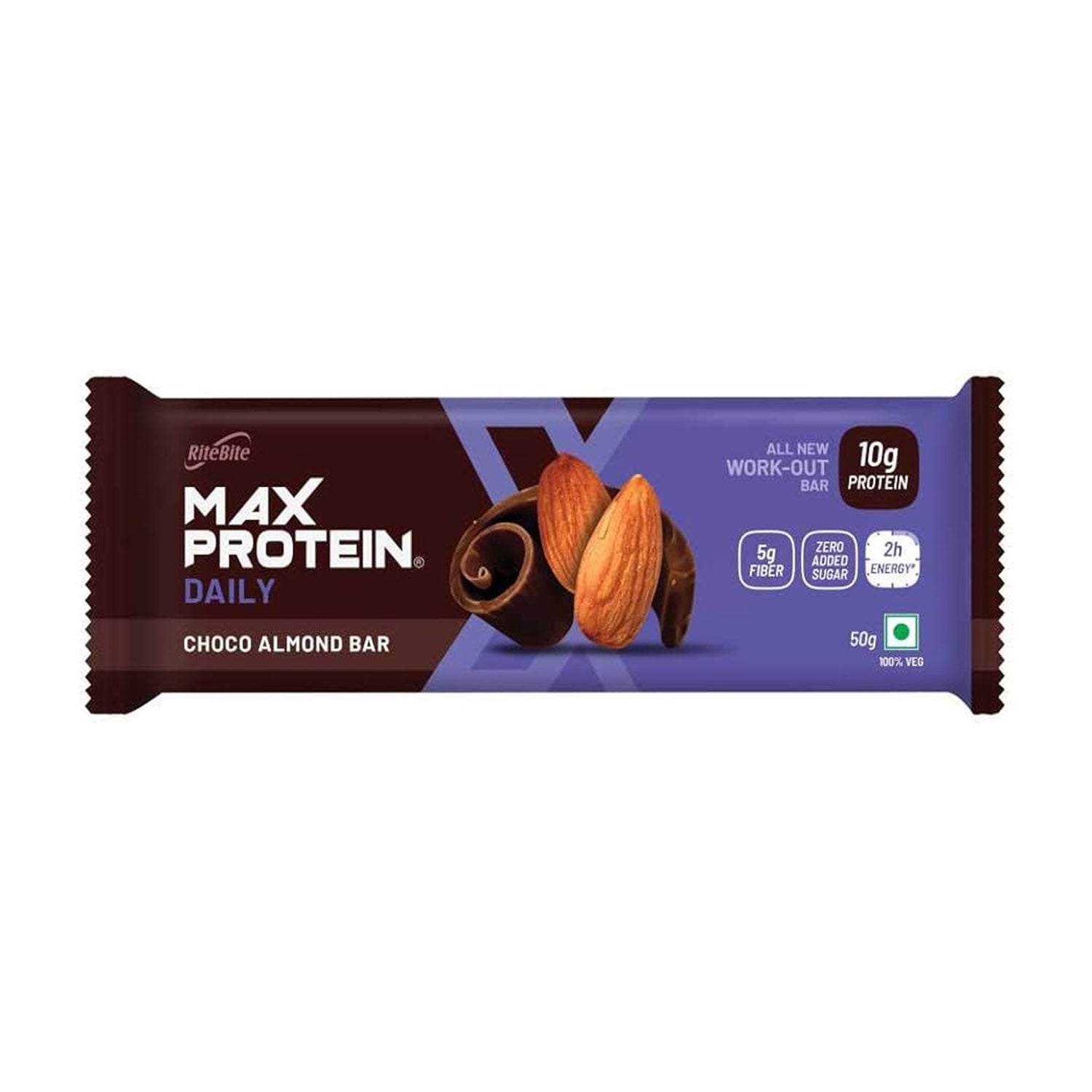Rite Bite Choco Almond Bar 50Gm