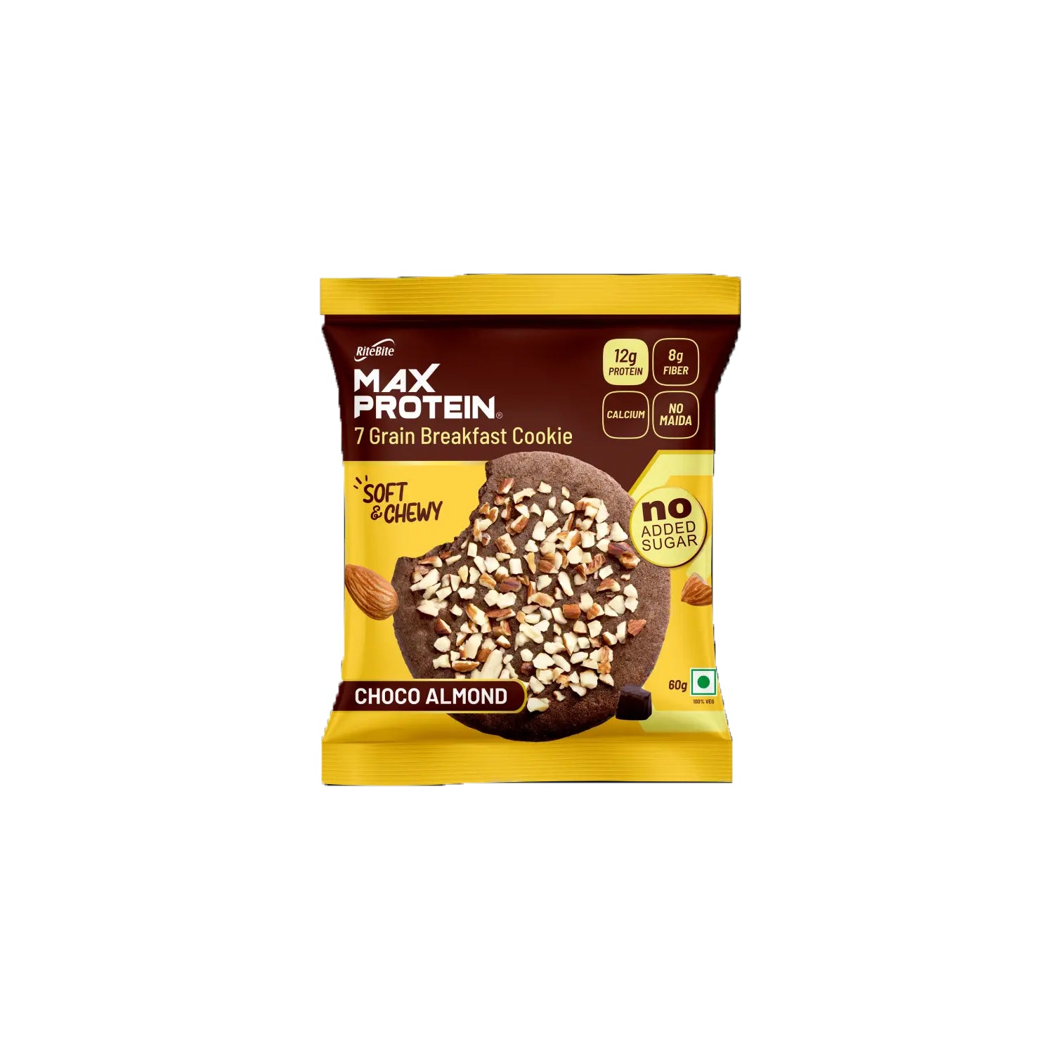 Rite Bite Mp 7 Grain Breakfast Cookie (Choco Almond) 60Gm