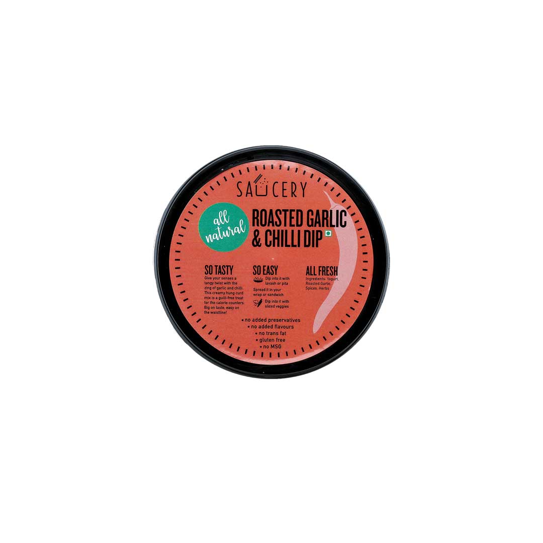 Saucery Roasted Garlic N Chilli Dip 150Gm