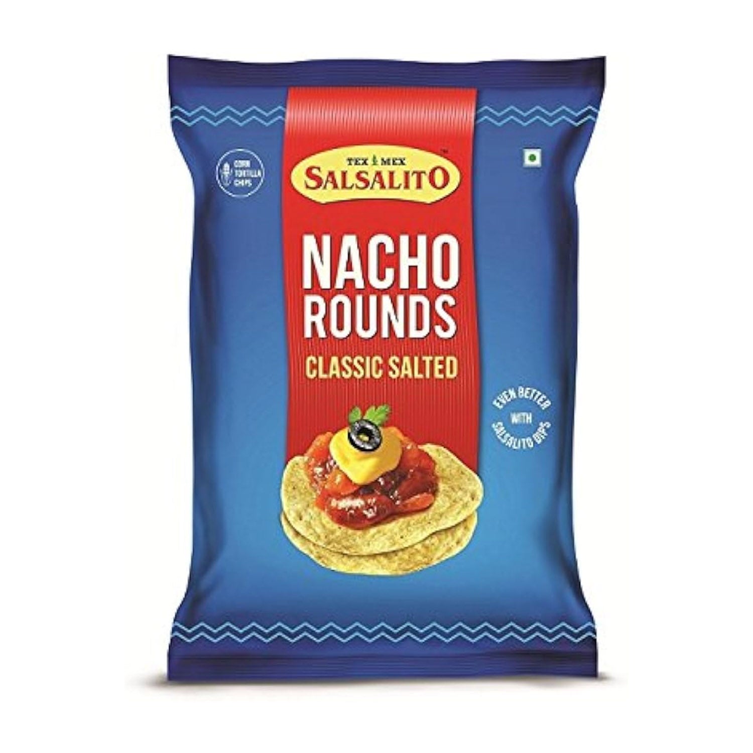 Salsalito Nacho Chips Rounds Classic Salted 150Gm