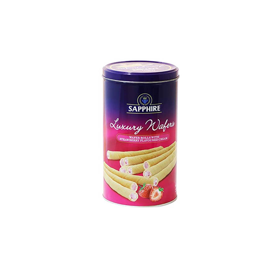 Sapphire Luxury Wafer Rolls Strawberry 300Gm
