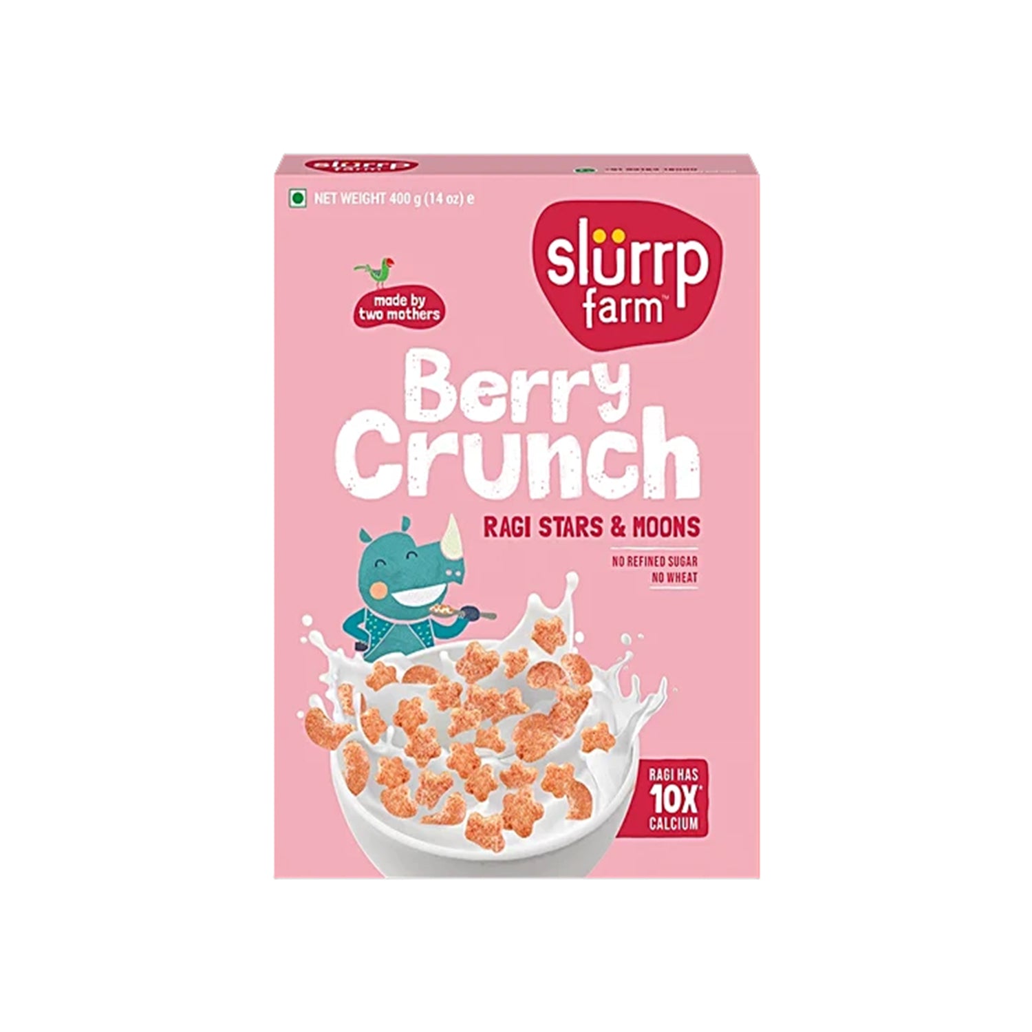 Slurrp Farm Millet Crunch Strawberry Stars & Moons Cereals 400Gm