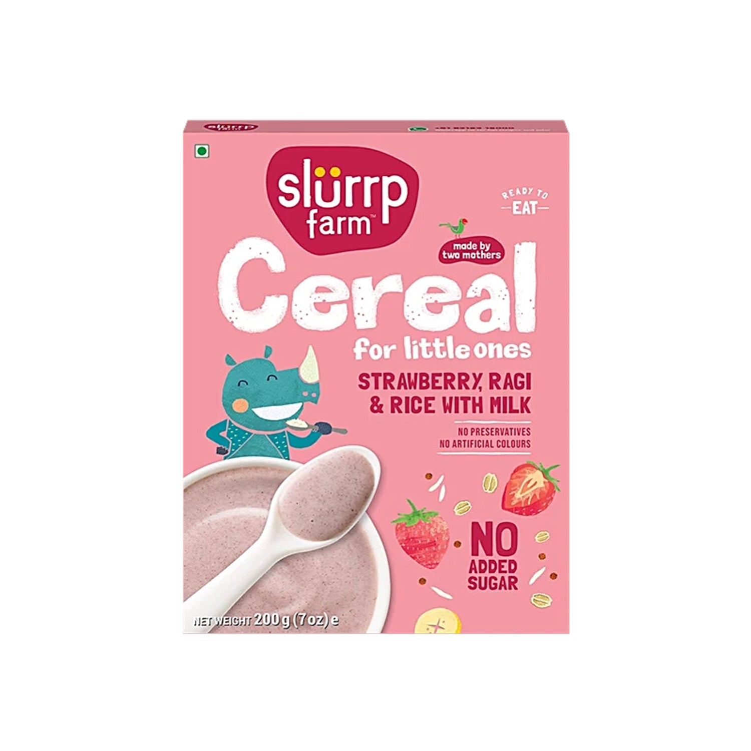 Slurrp Farm Ragi Rice Strawberry Cereal 200Gm