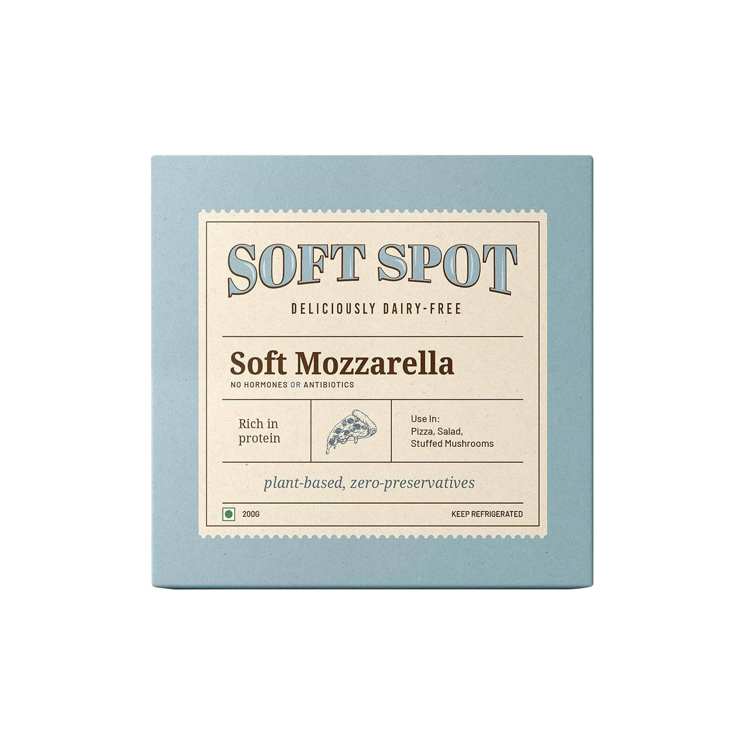 Soft Spot Soft Mozzarella Cheese Block (Grey) 200Gm