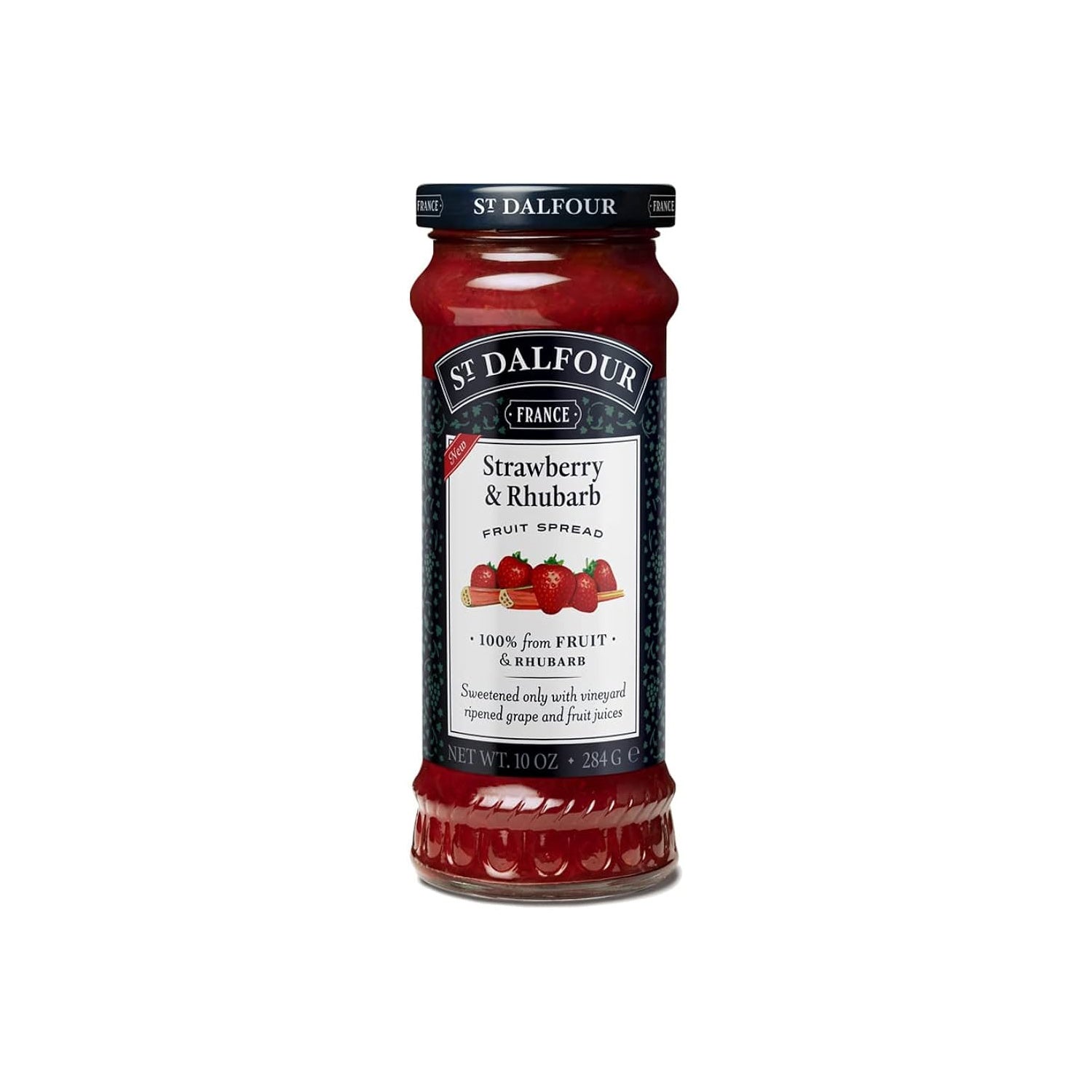 St Dalfour Strawberry & Rhubarb Fruit Jam 284Gm