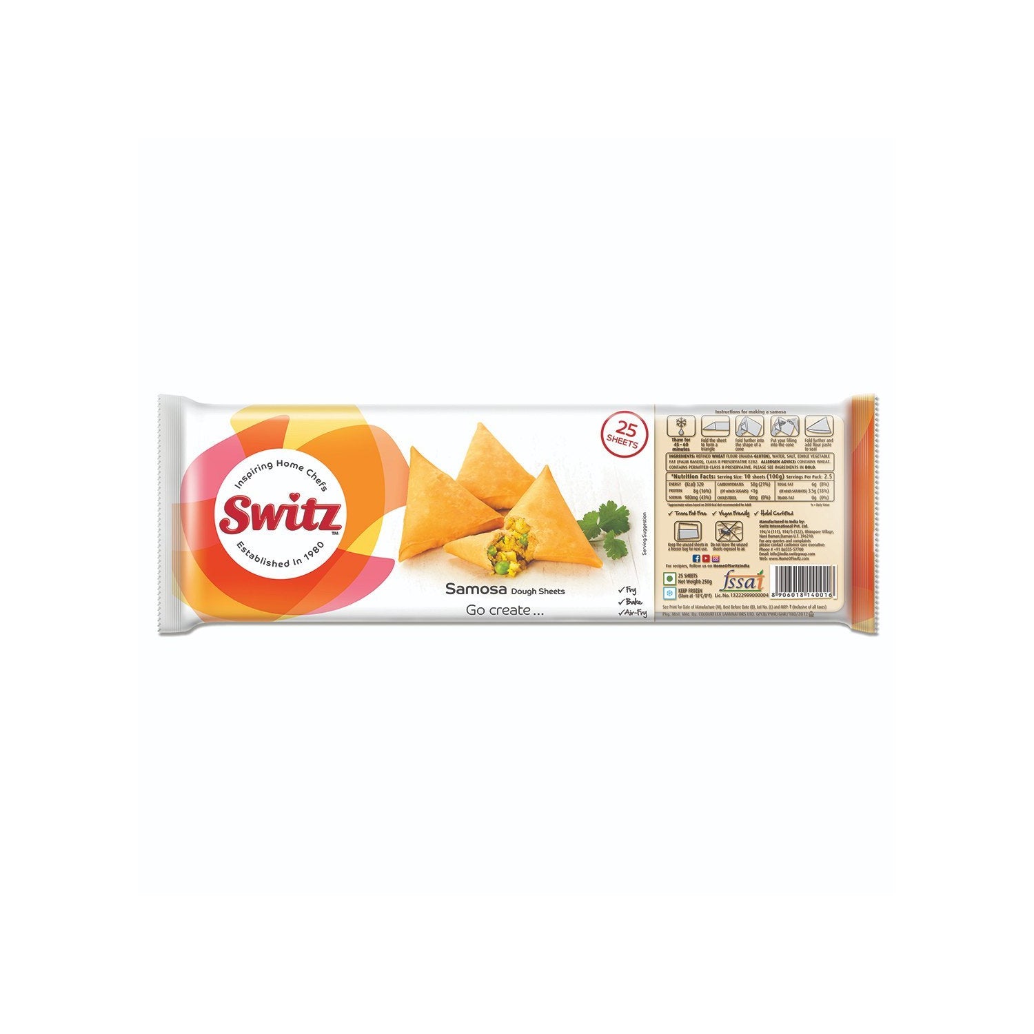 Switz Samosa Dough Sheet 250Gm