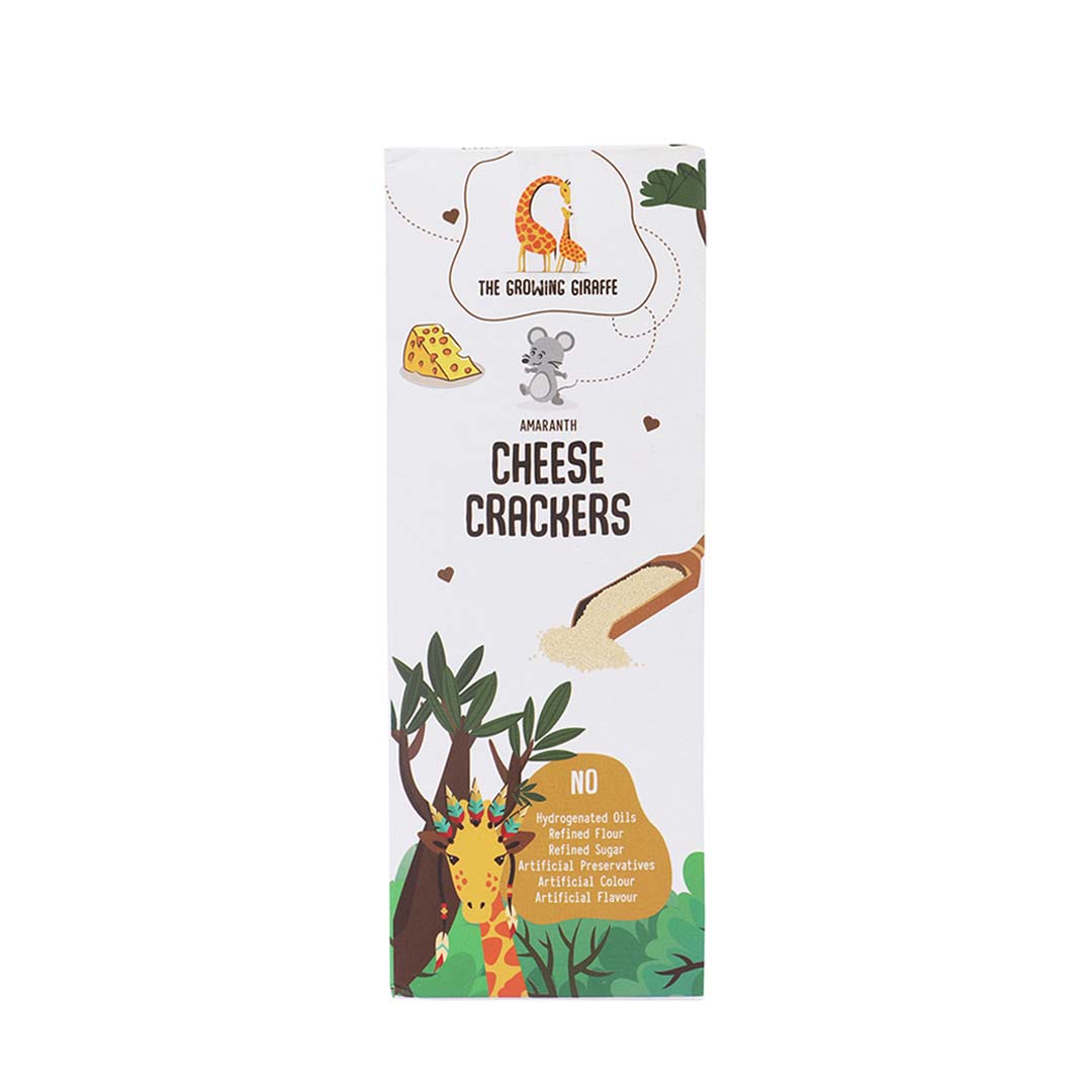 The Growing Giraffe Amaranth Cheese Crackers 200Gm