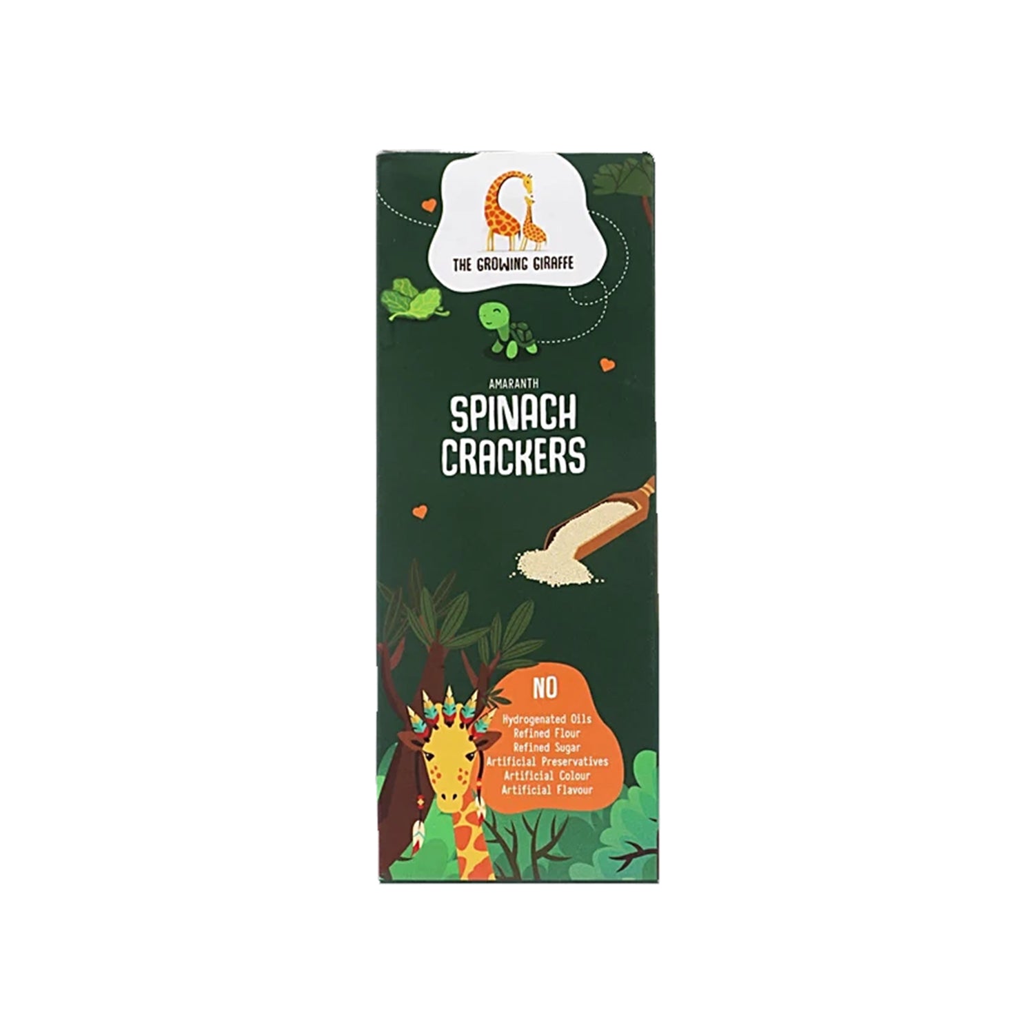 The Growing Giraffe Amaranth Spinach Crackers 100Gm