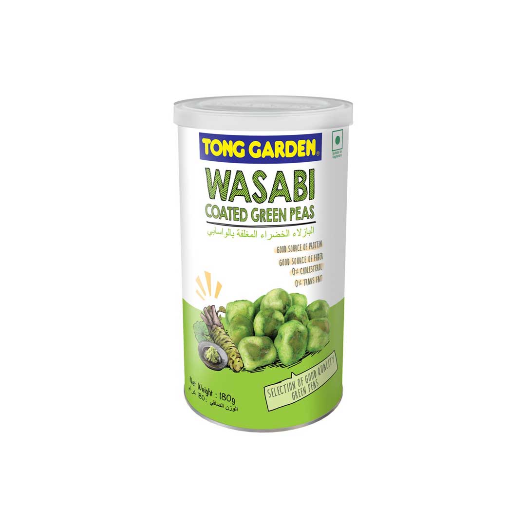 Tong Gargen Wasabi Coated Green Peas Tin 180Gm