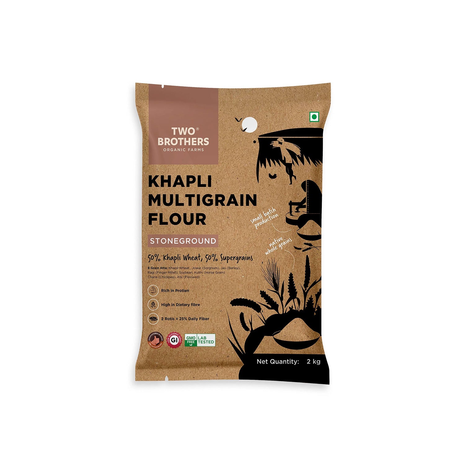 Two Brothers Multigrain Khapli Flour 1Kg