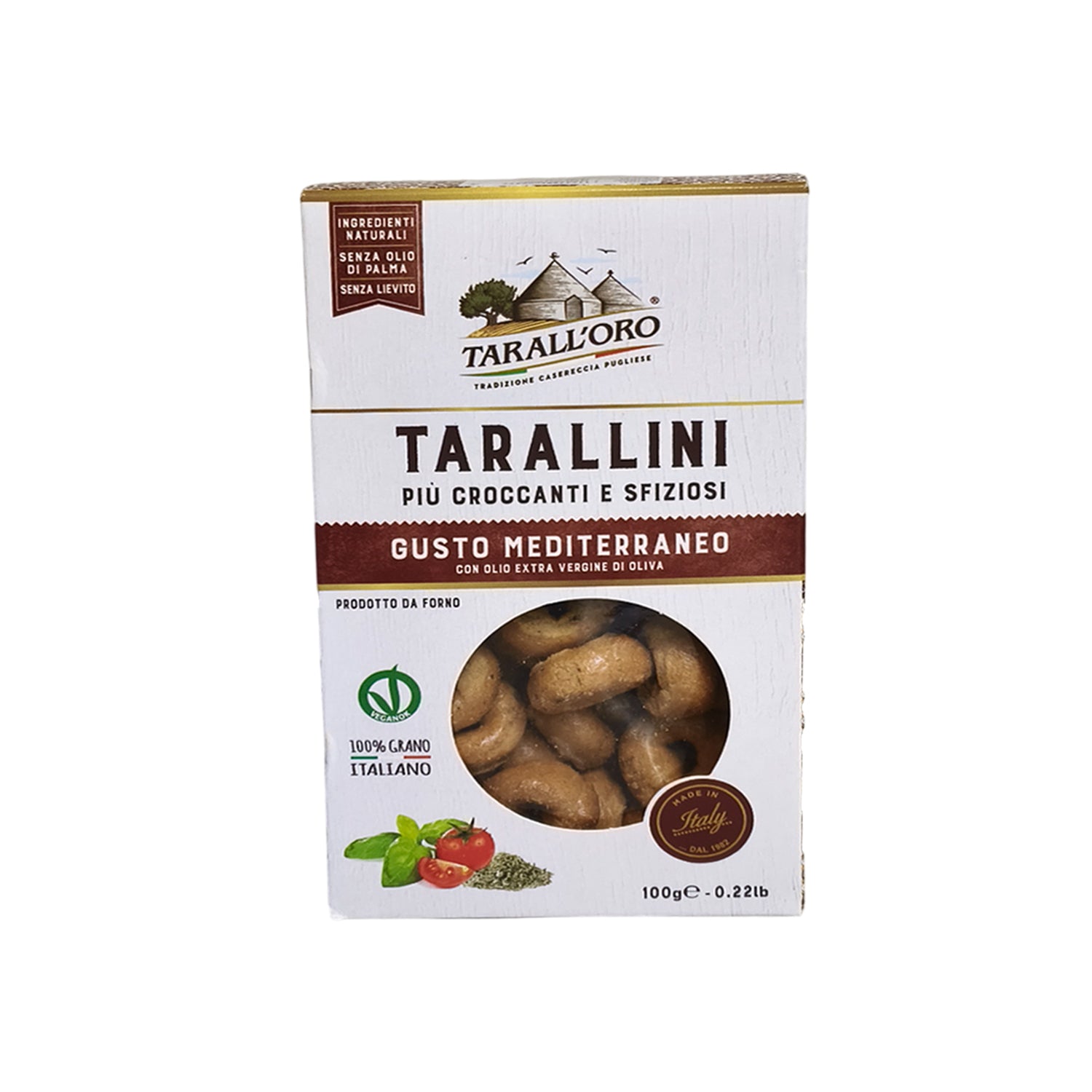 Taralloro Tarallini Mediterranean Crackers 100Gm
