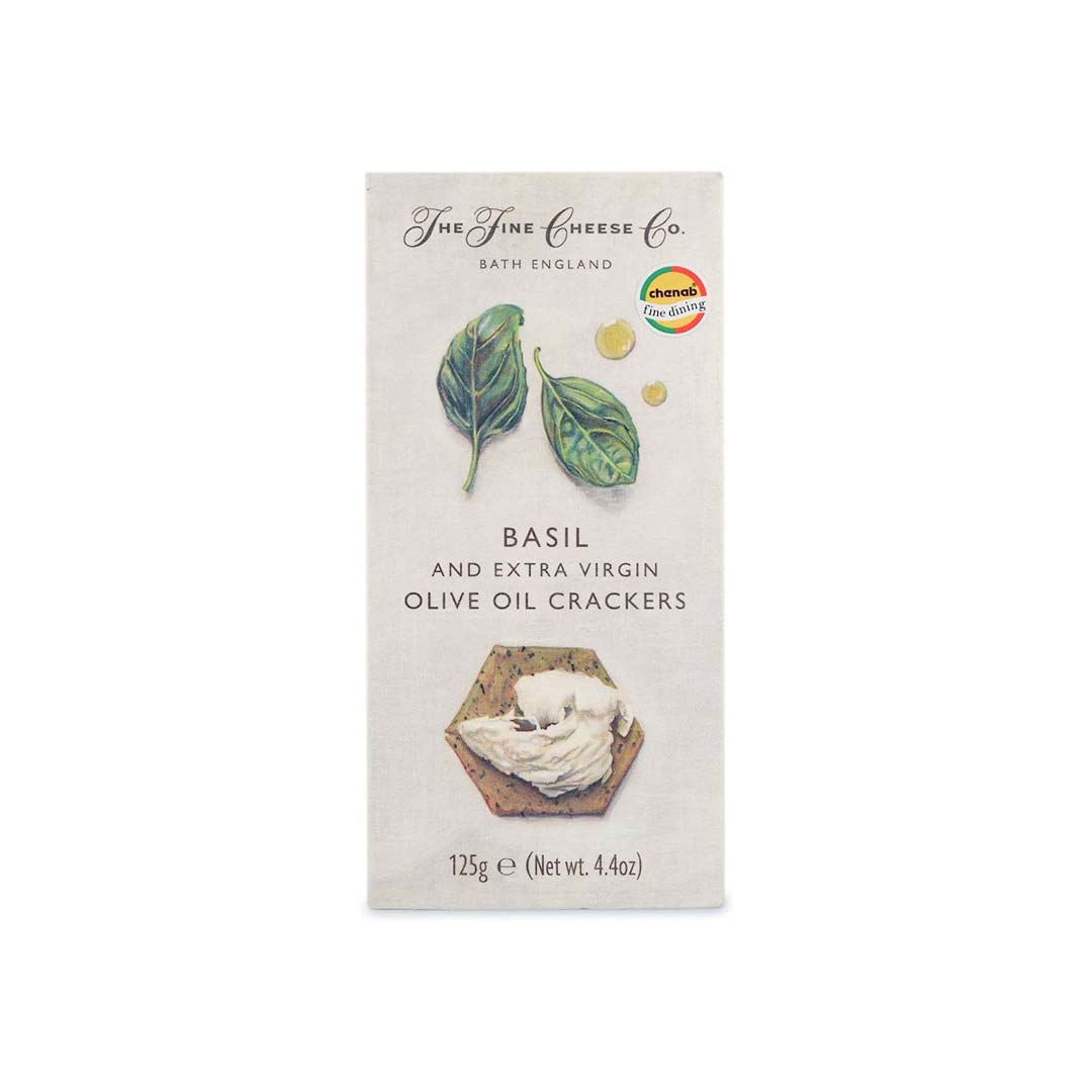 The Fine Cheese Basil Extra Virgin Olive Oil Crackers 125Gm