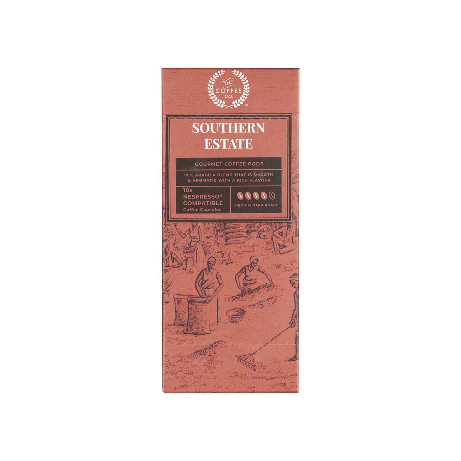 The Coffee Co Southern Eastate Medium Dark Coffee Pods 55Gm