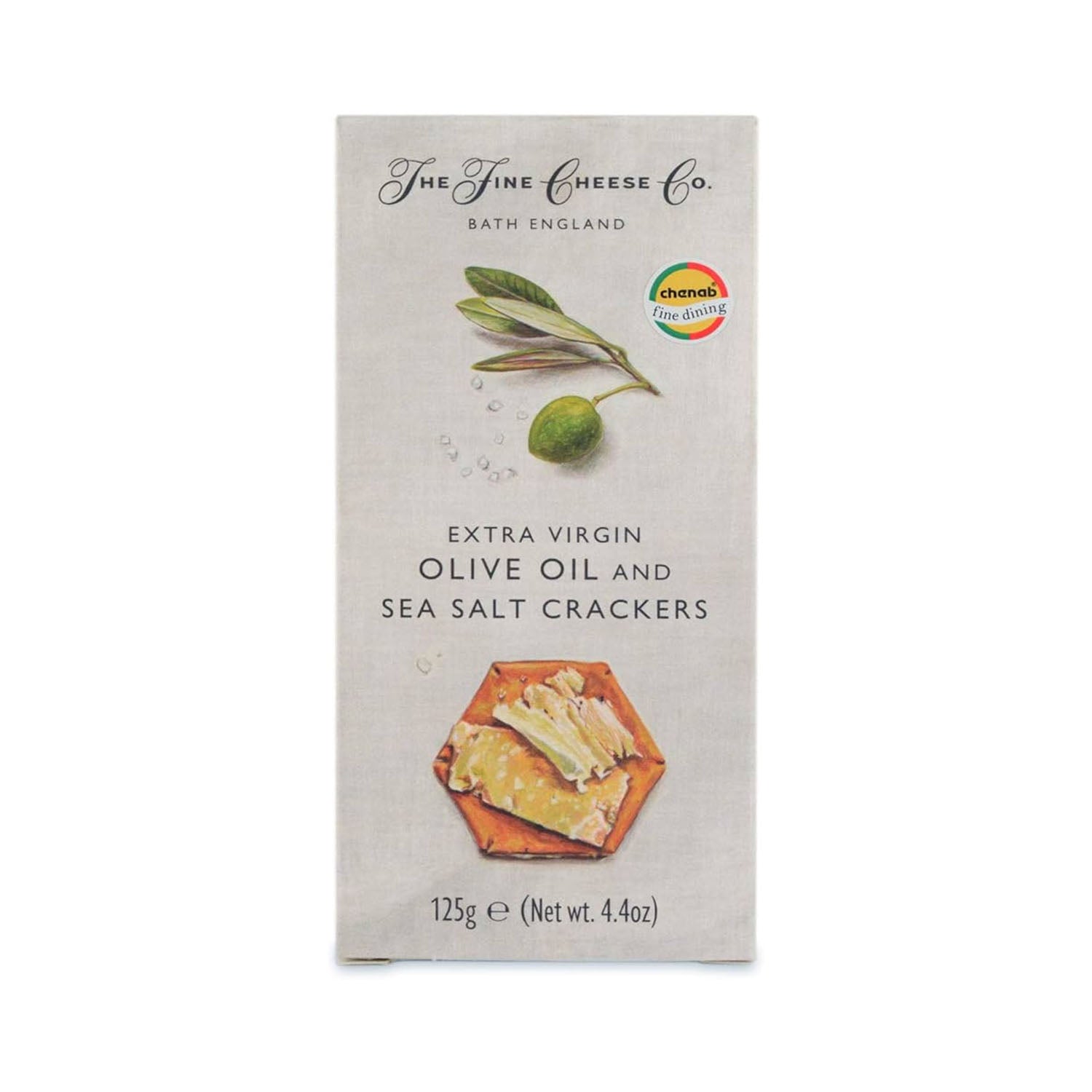 The Fine Cheese Co Extra Virgin Olive Oil Sea Salt Crackers 125Gm Imp
