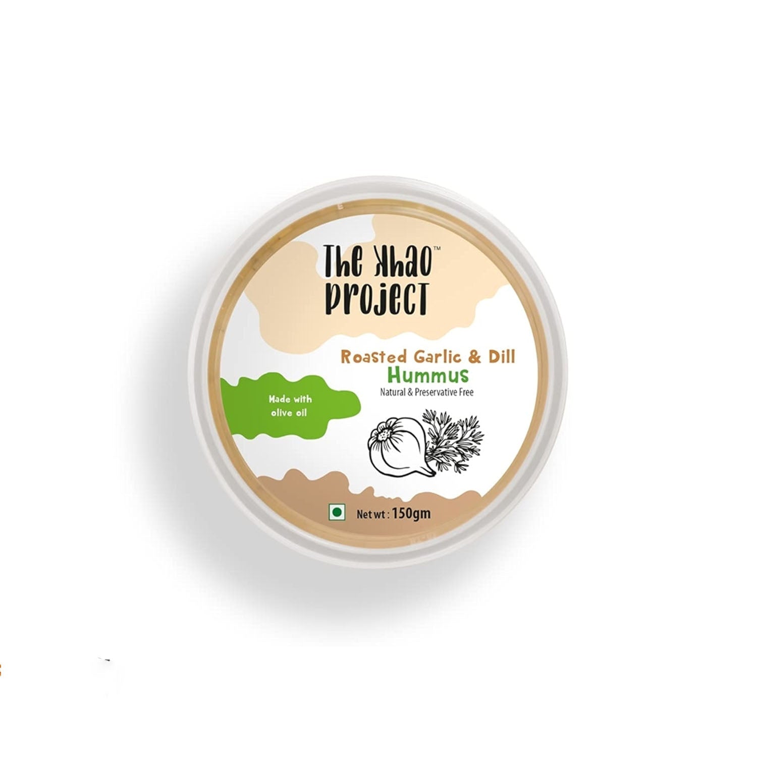 The Khao Project Roasted Garlic Dill Hummus 150Gm