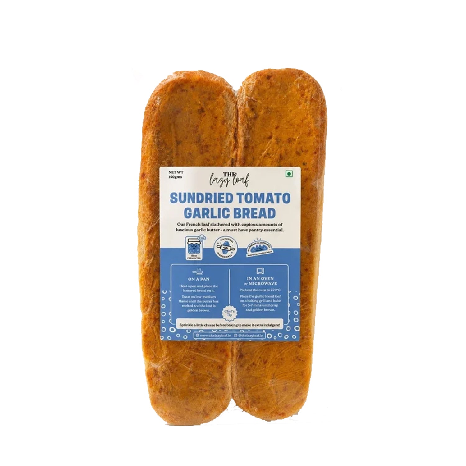 The Lazy Loaf Sundried Tomato Garlic Bread Loaf 150Gm