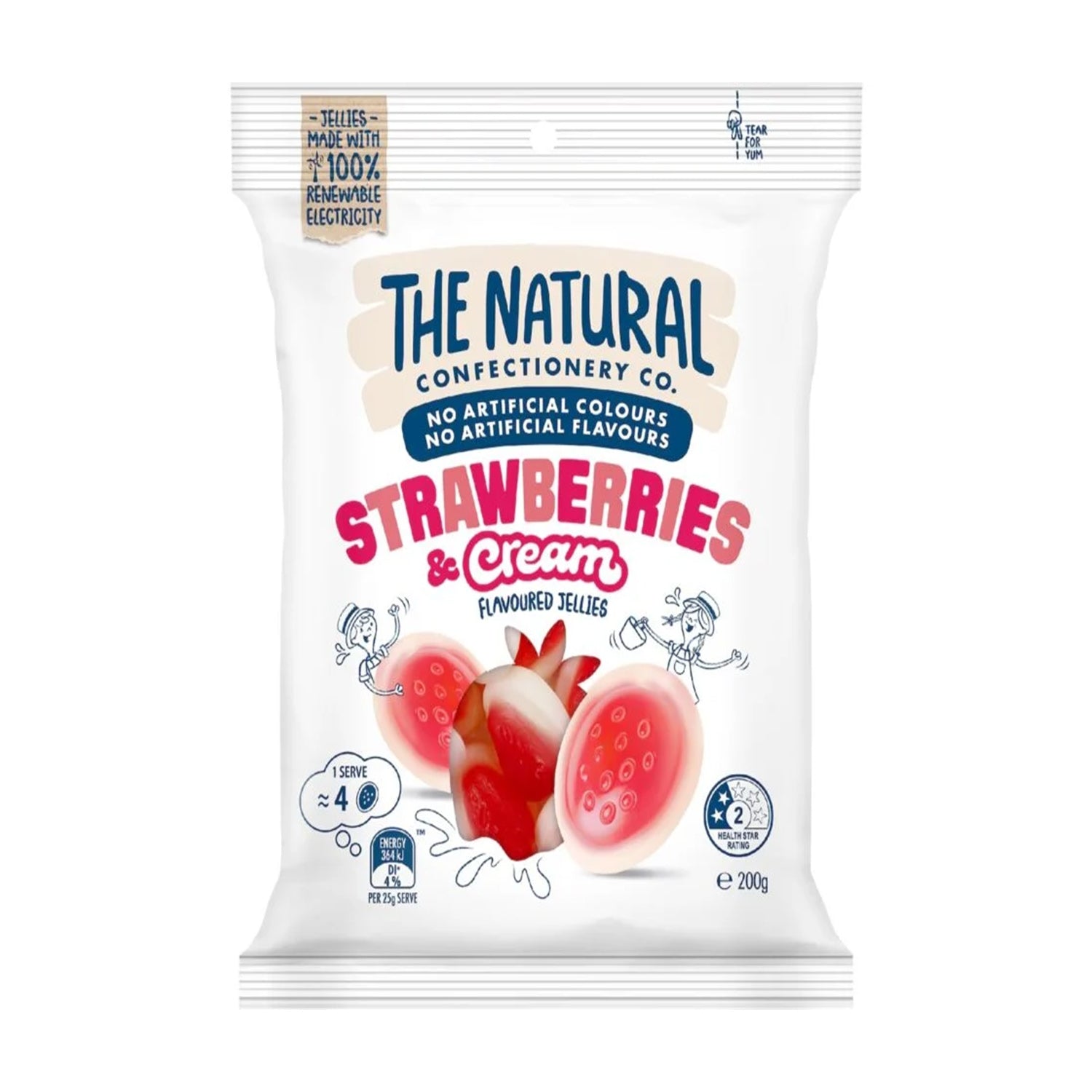 The Natural Strawberries & Cream 200Gm