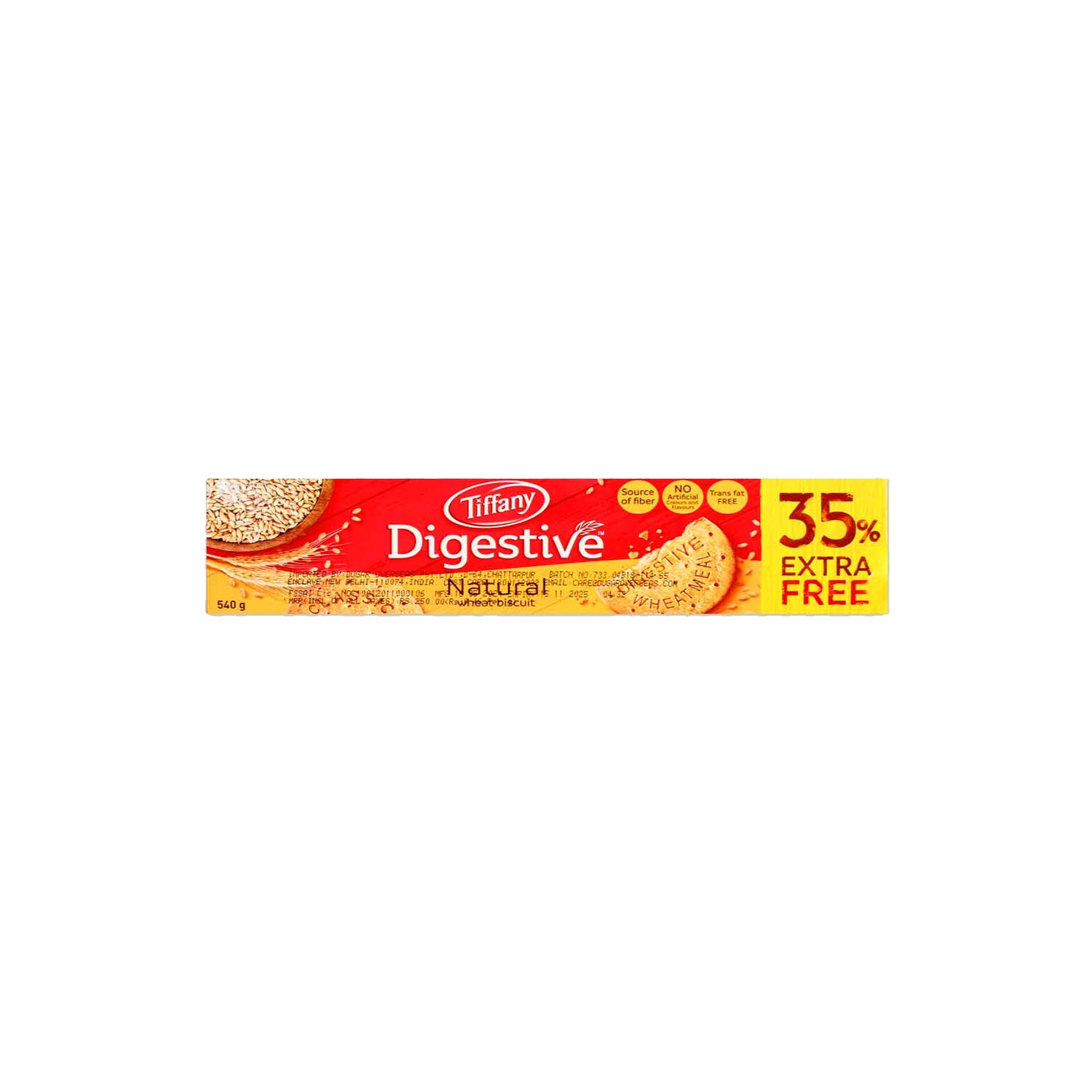 Tiffany Biscuit Activ Digestive Natural Wheat 540Gm