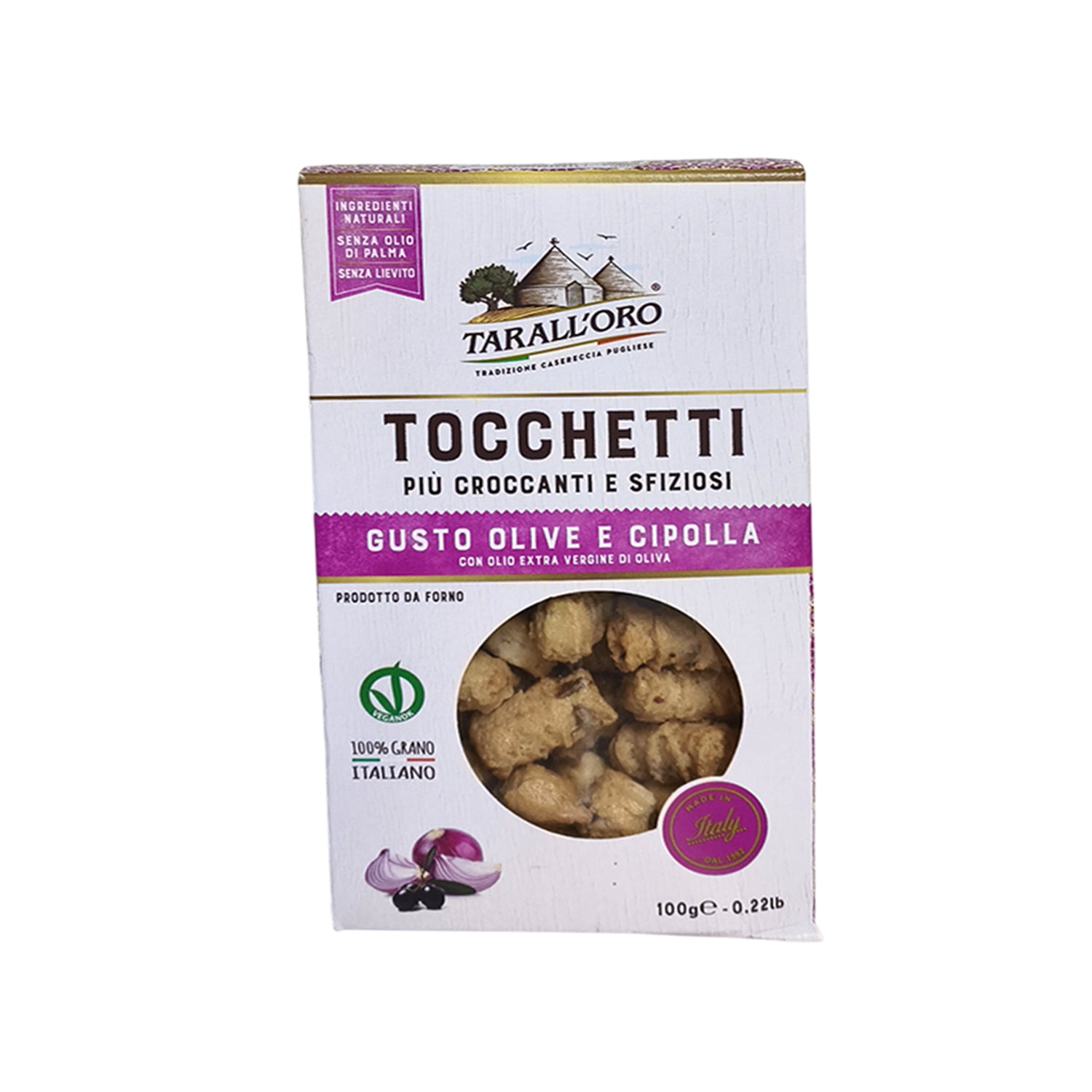 Taralloro Tocchetti Olive And Onion Crackers 100Gm