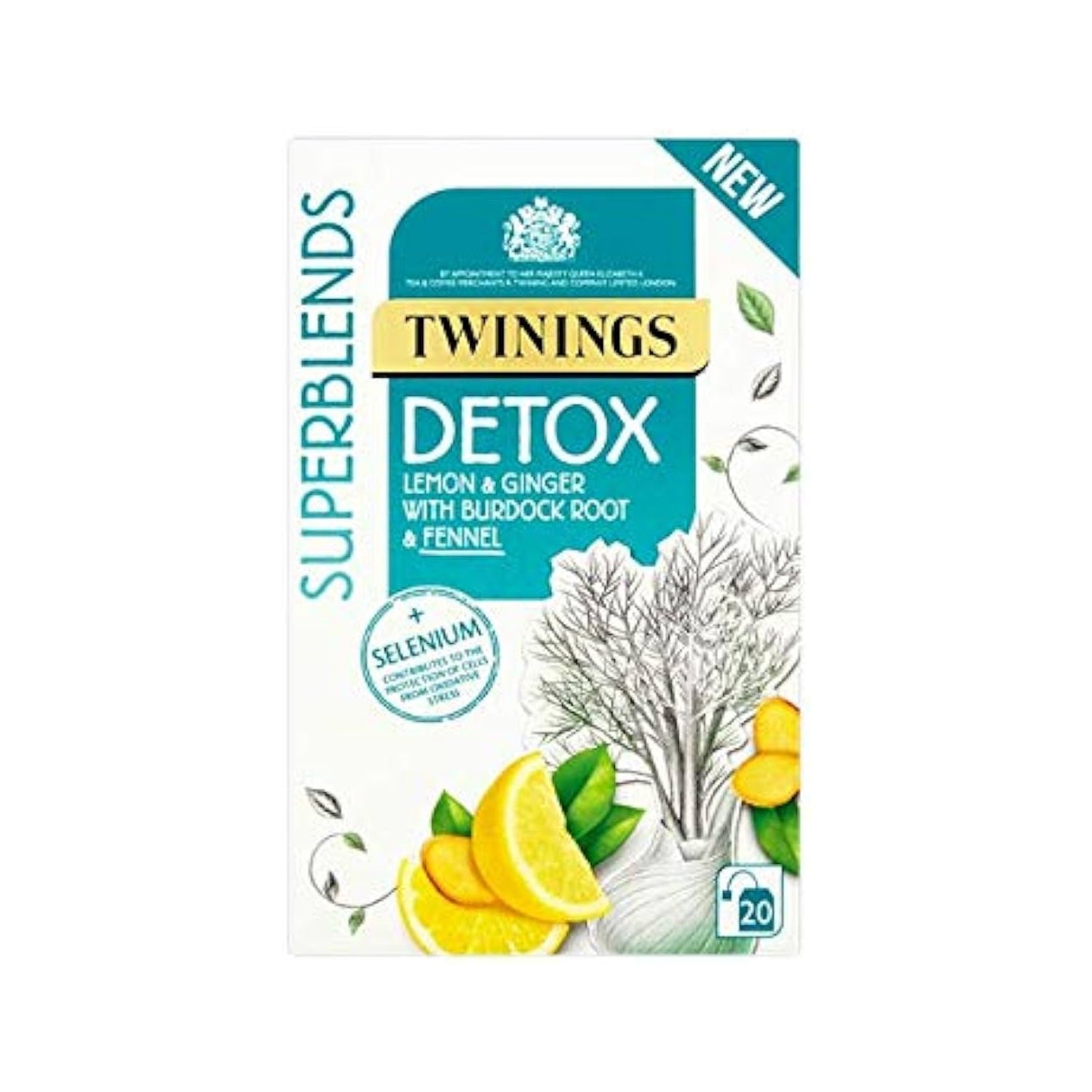 Twinings Detox Lemon & Ginger 20 Bags