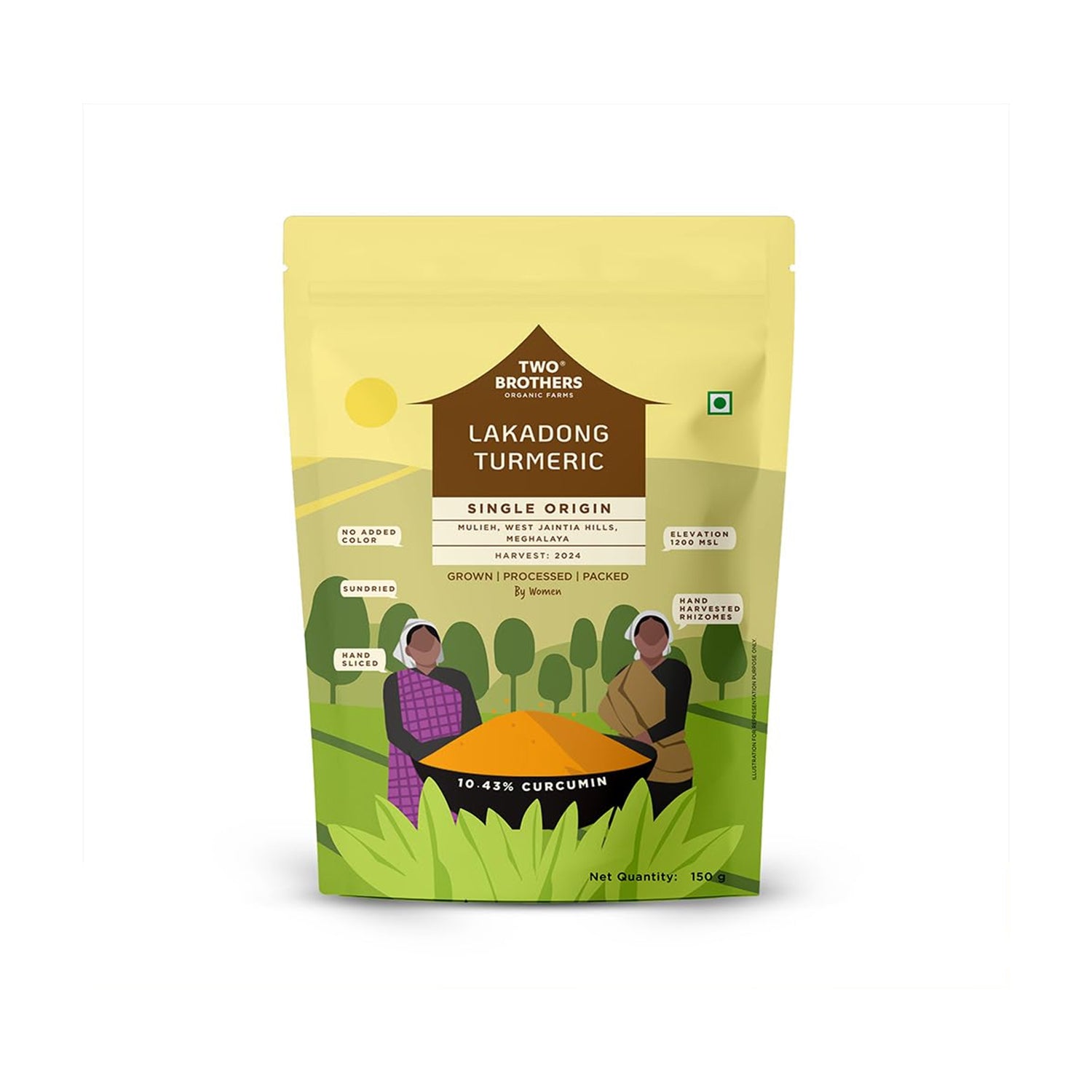 Two Brother Lakadong Turmaric Powder 150Gm