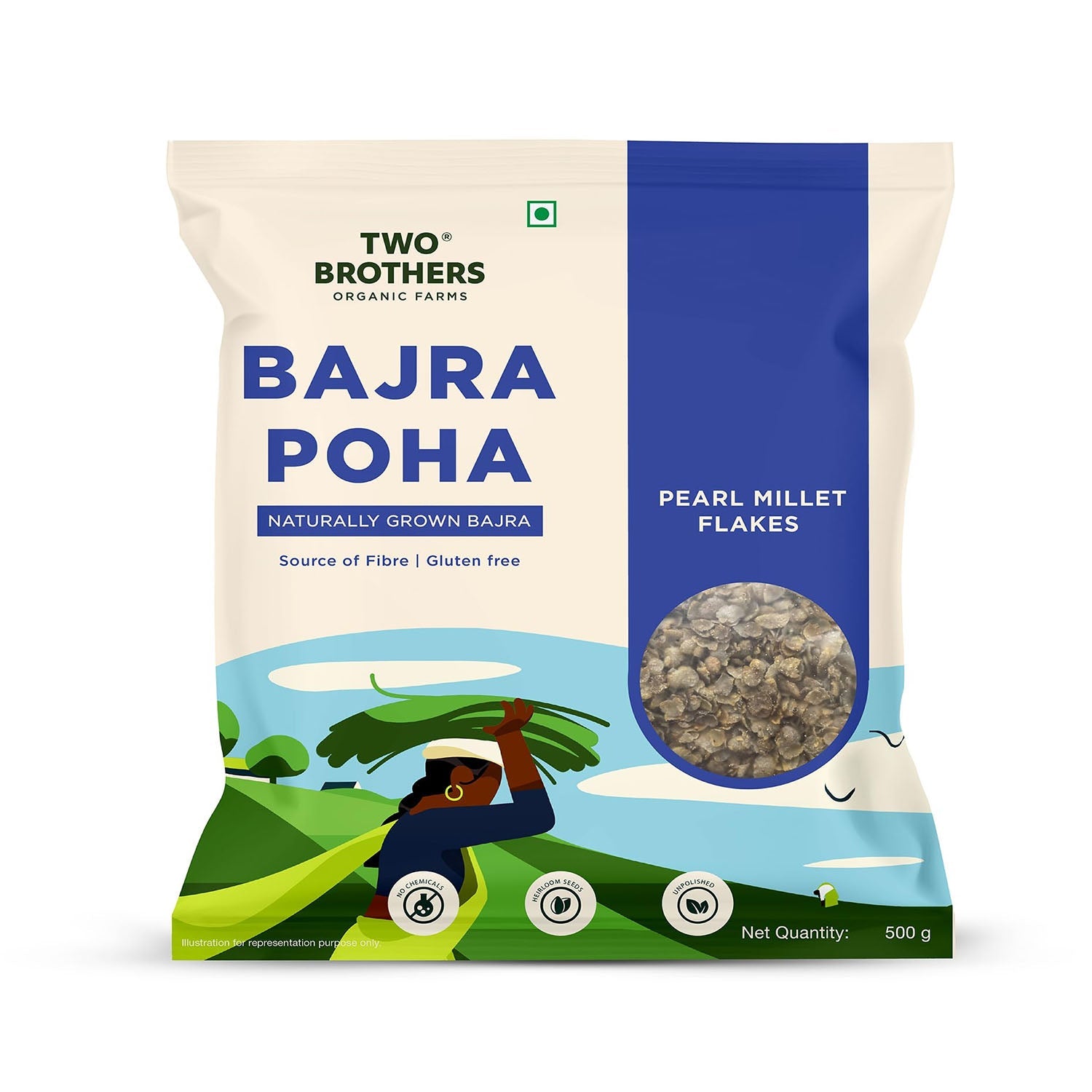 Two Brothers Bajra Poha 500Gm