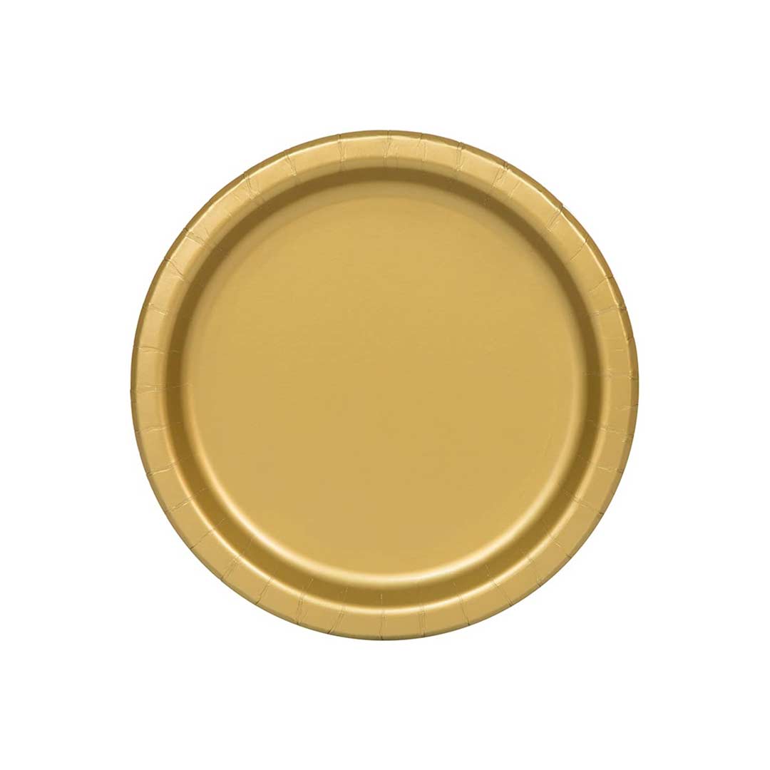 Unique Gold Foil Board 9Inch Plate 16Pcs