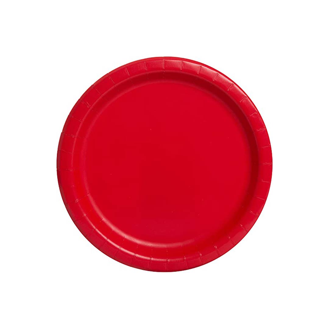 Unique Ruby Red 9Inch Plate 16Pcs