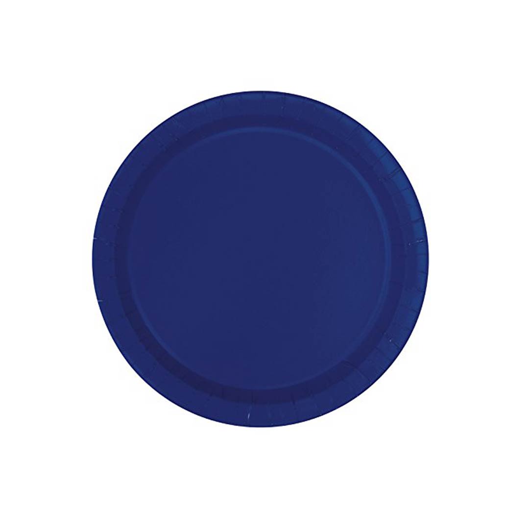 Unique True Navy Blue 9Inch Plates 16Pcs