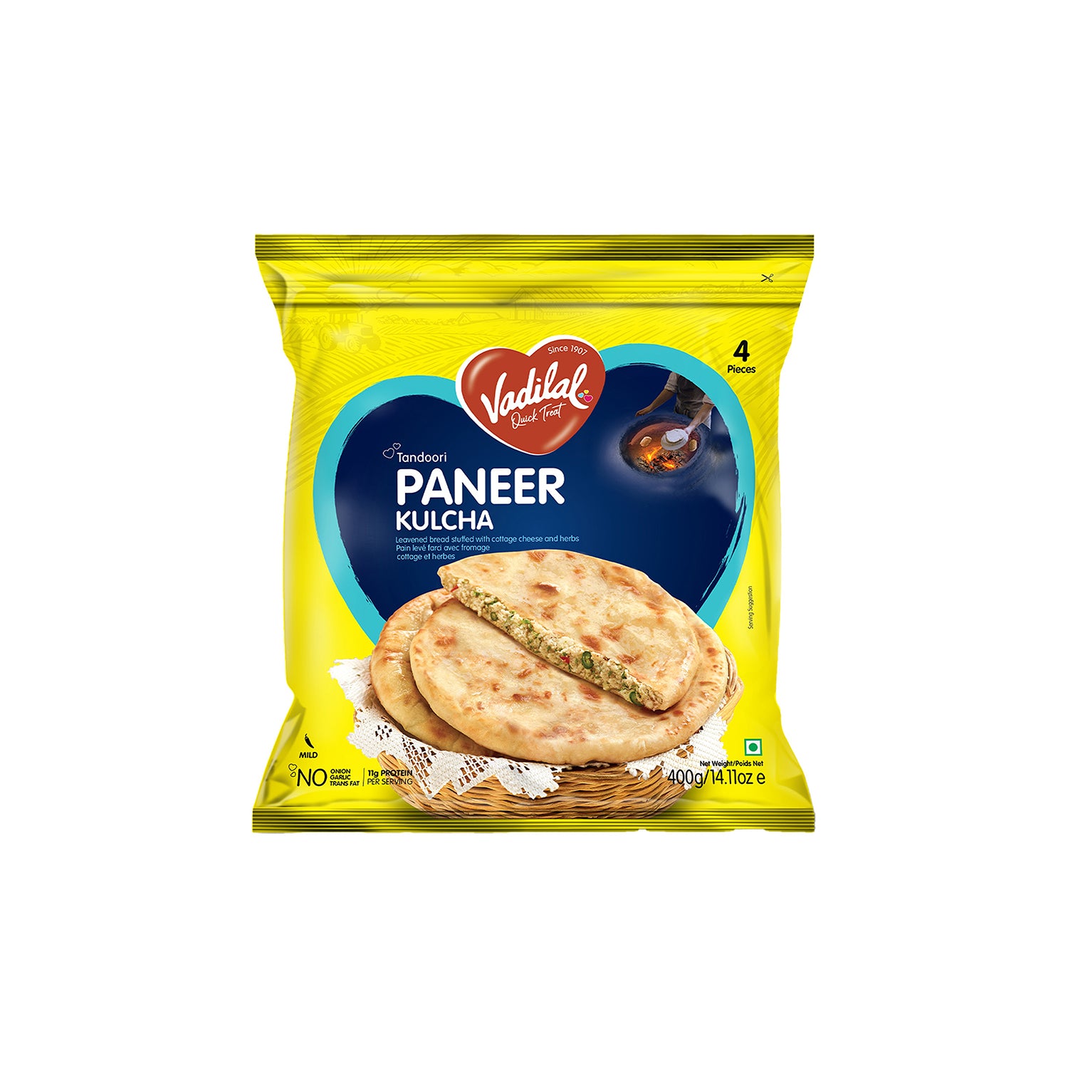 Vadilal Paneer Kulcha 400Gm