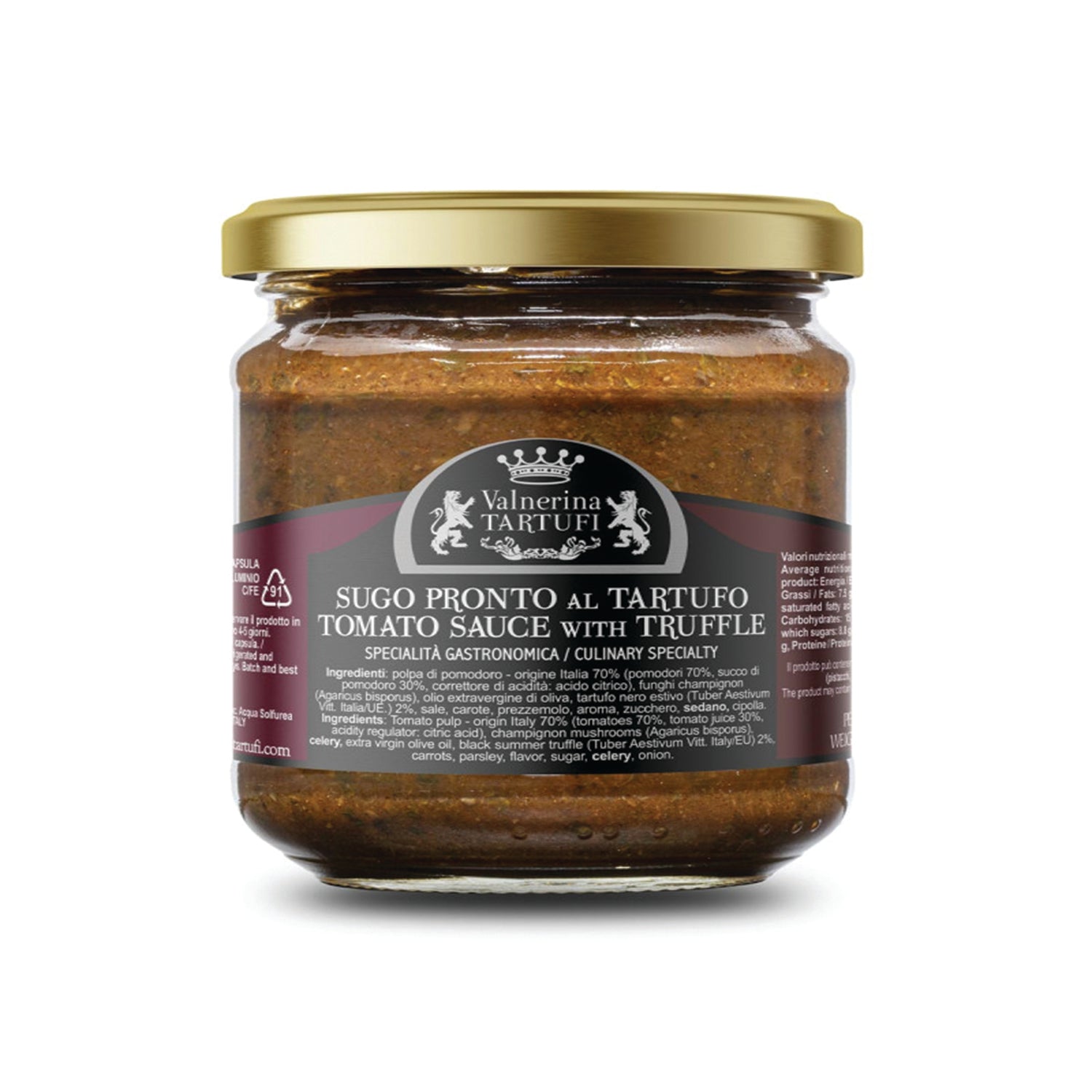 Valnerina Tartufi Tomato Sauce With Truffle 180Gm