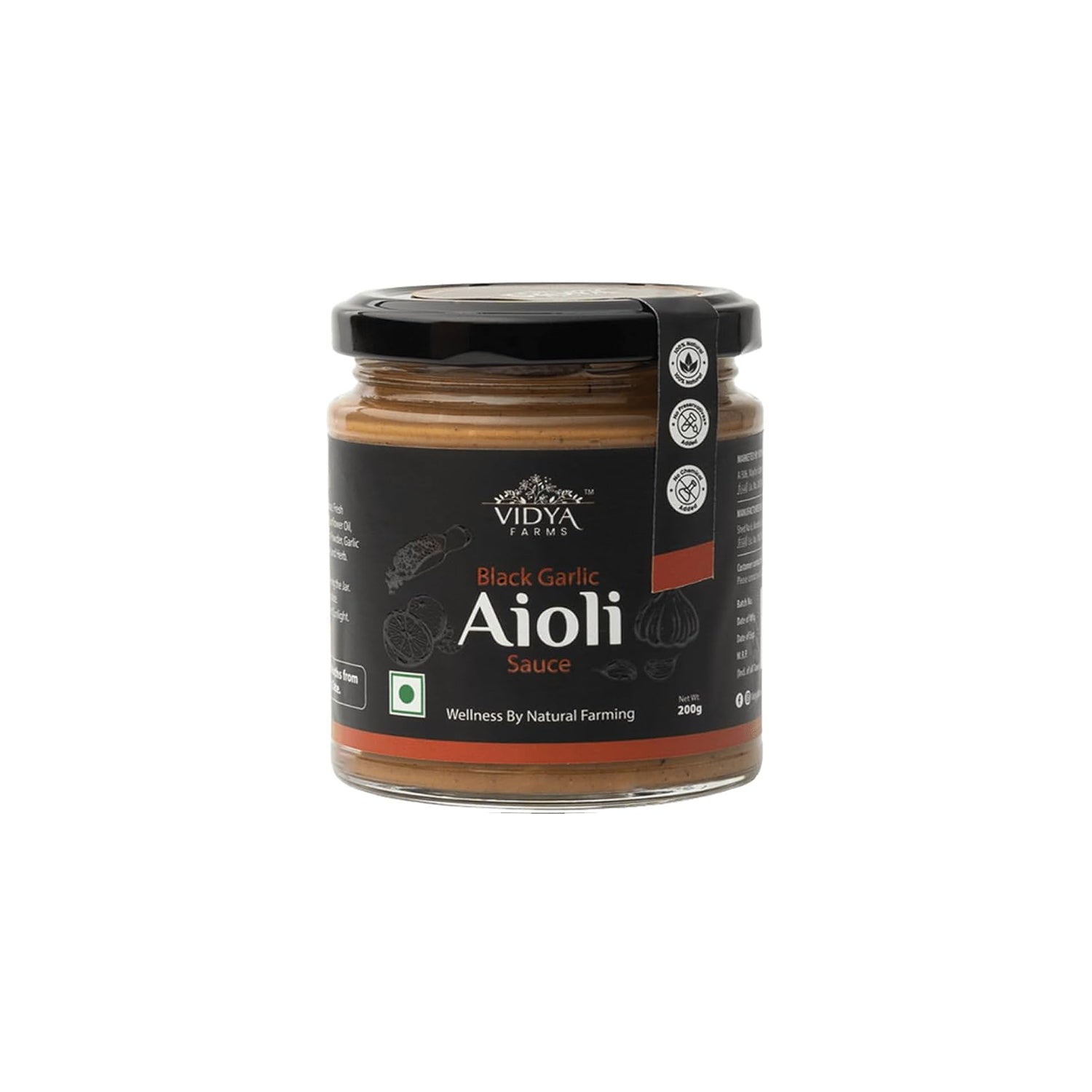 Vidya Farms Black Garlic Aioli 200Gm