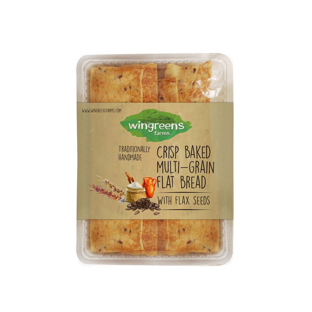 Wingreens Crisp Baked Multi-Grain Flat Bread 100Gm