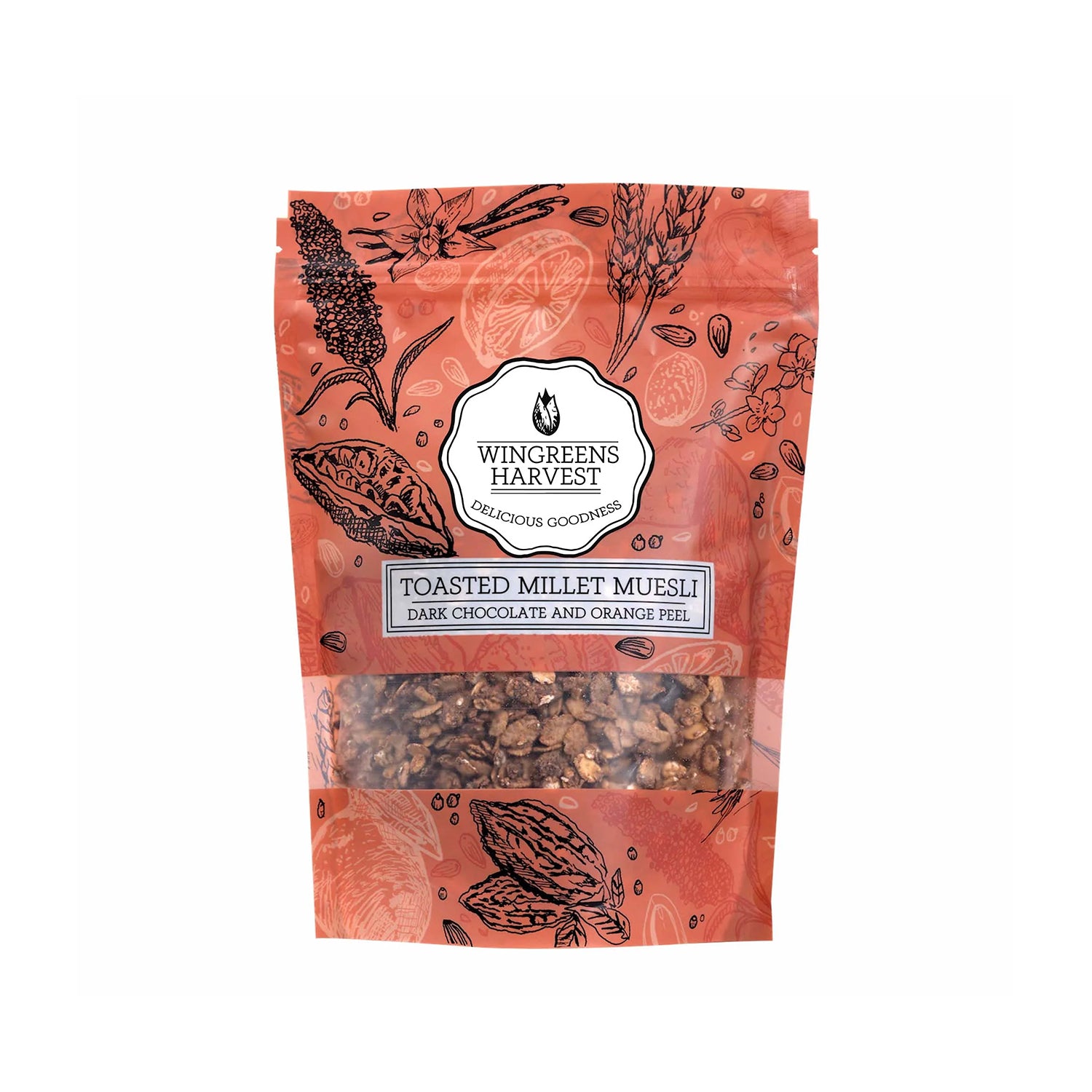 Wingreens Harvest Dark Chocolate And Orange Peel 250Gm